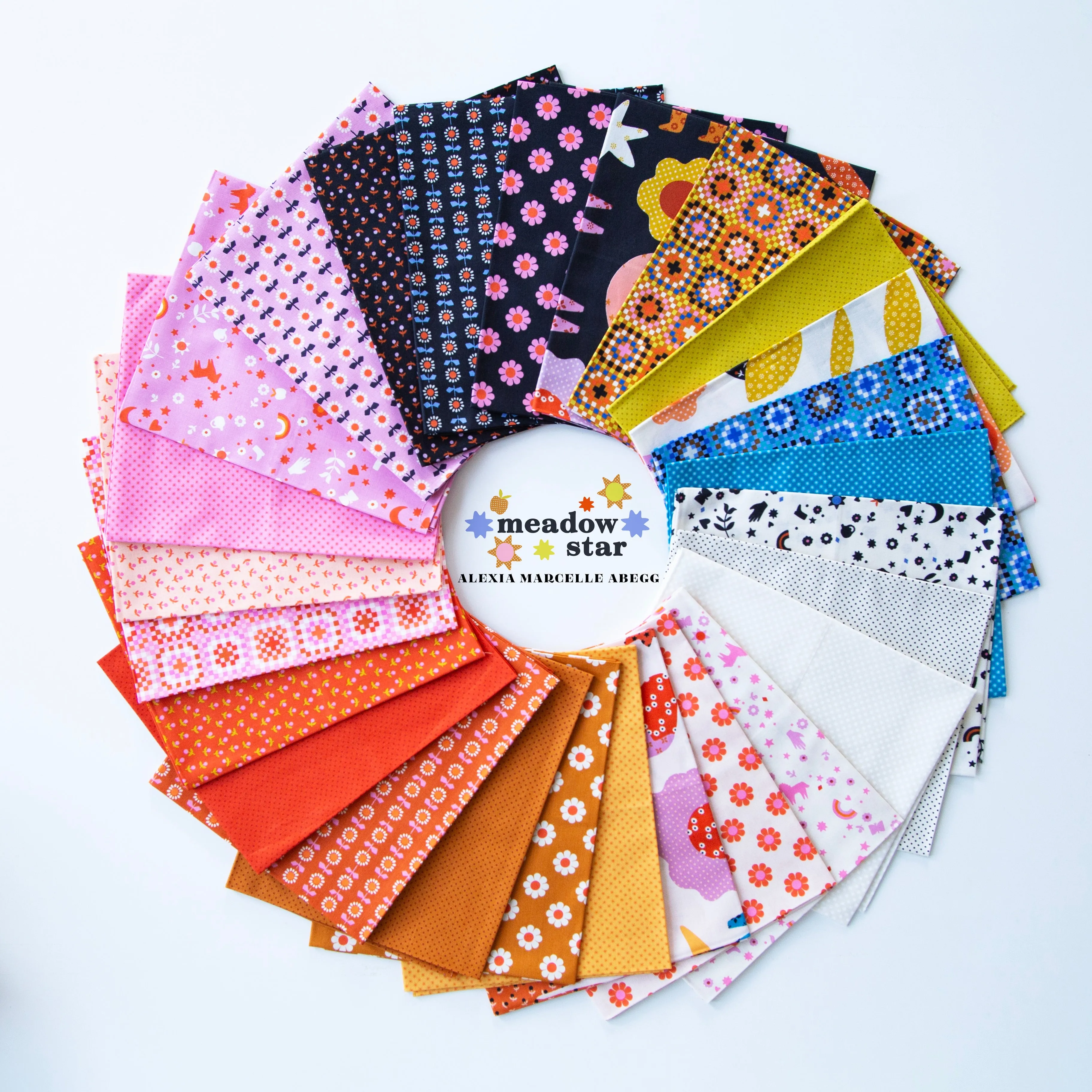 1/2 Yard -  Meadow Star Caramel RS4102 14 by  Alexia Abegg