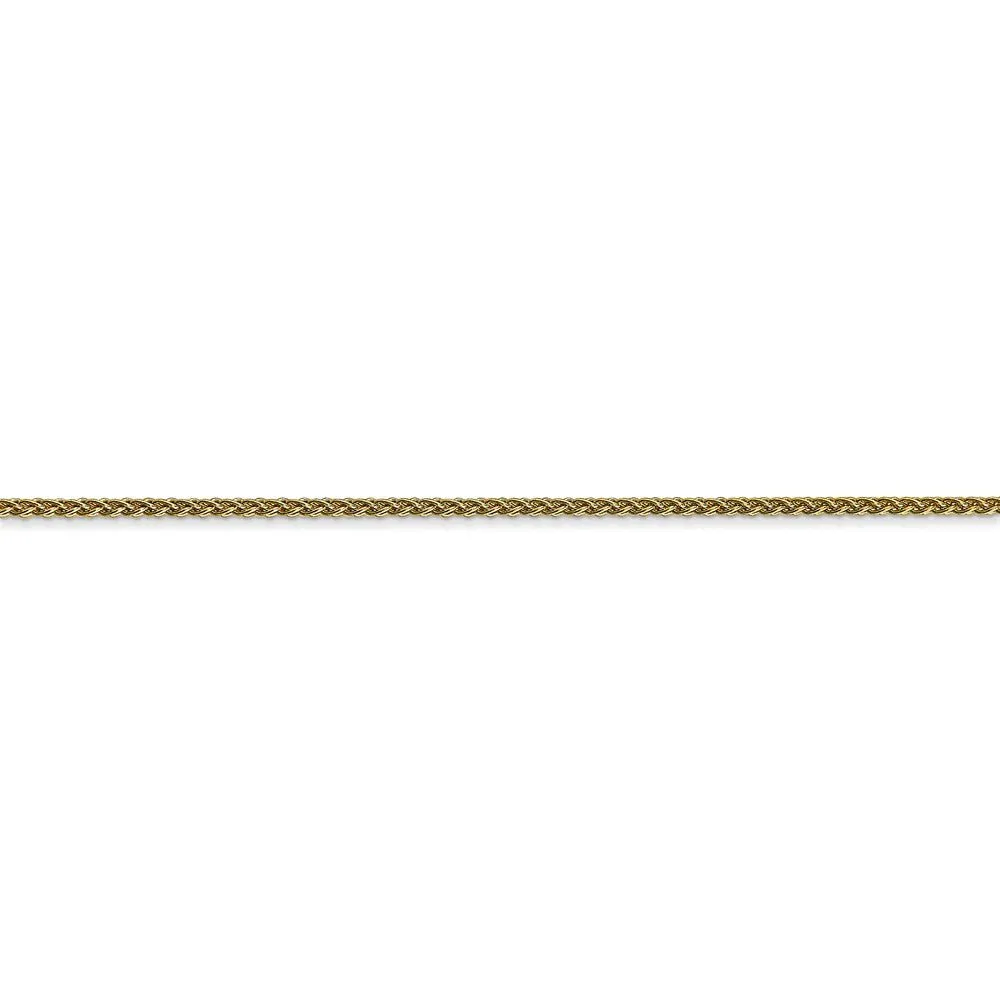 1.25mm 10k Yellow Gold Solid Spiga Chain Anklet, 10 Inch