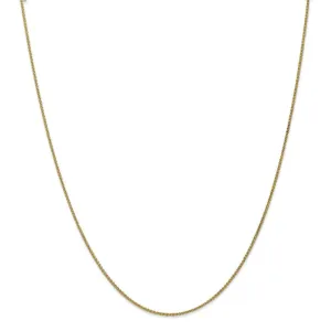1.25mm 10k Yellow Gold Solid Spiga Chain Anklet, 10 Inch