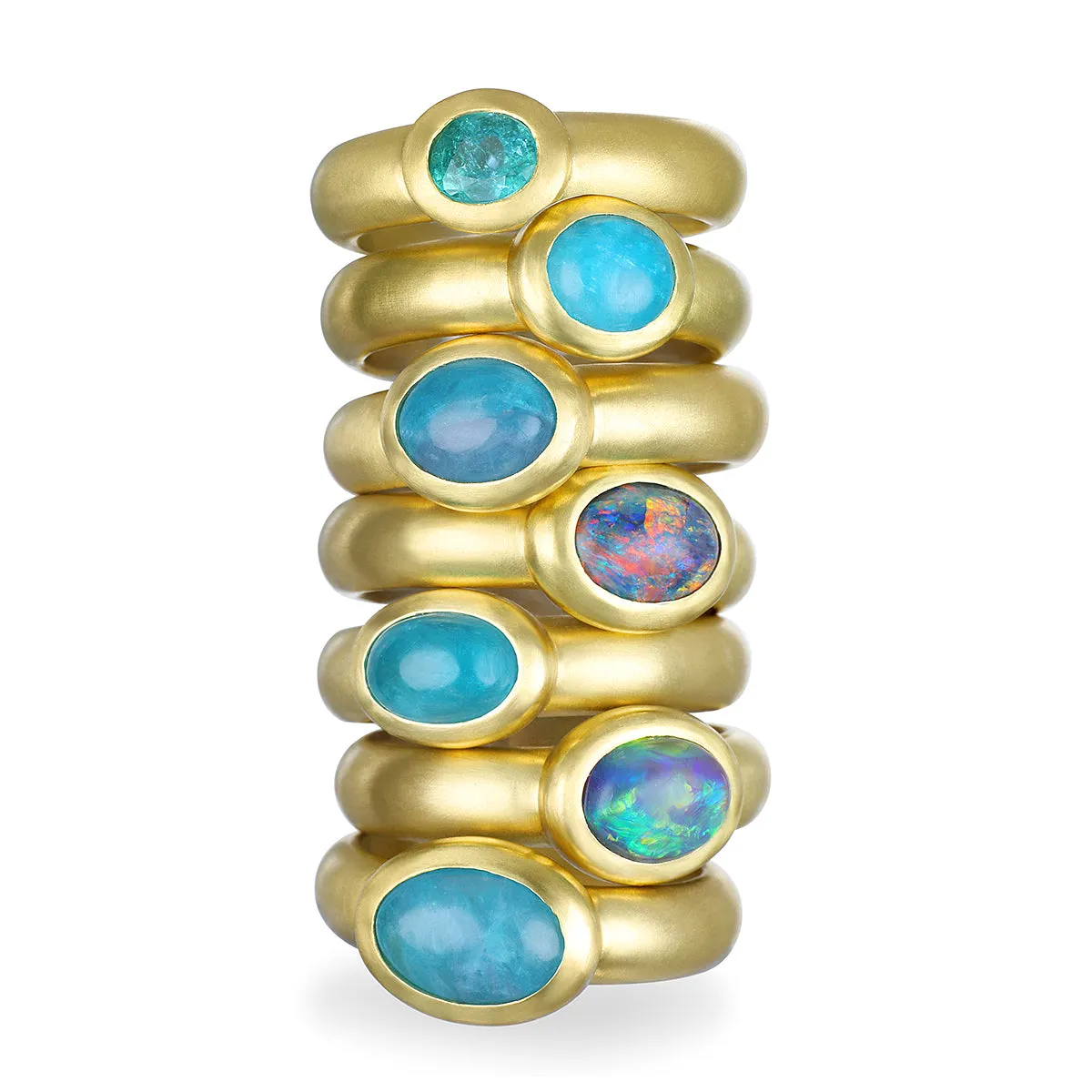 18 Karat Gold Lightning Ridge Australin Black Opal Ring - Red