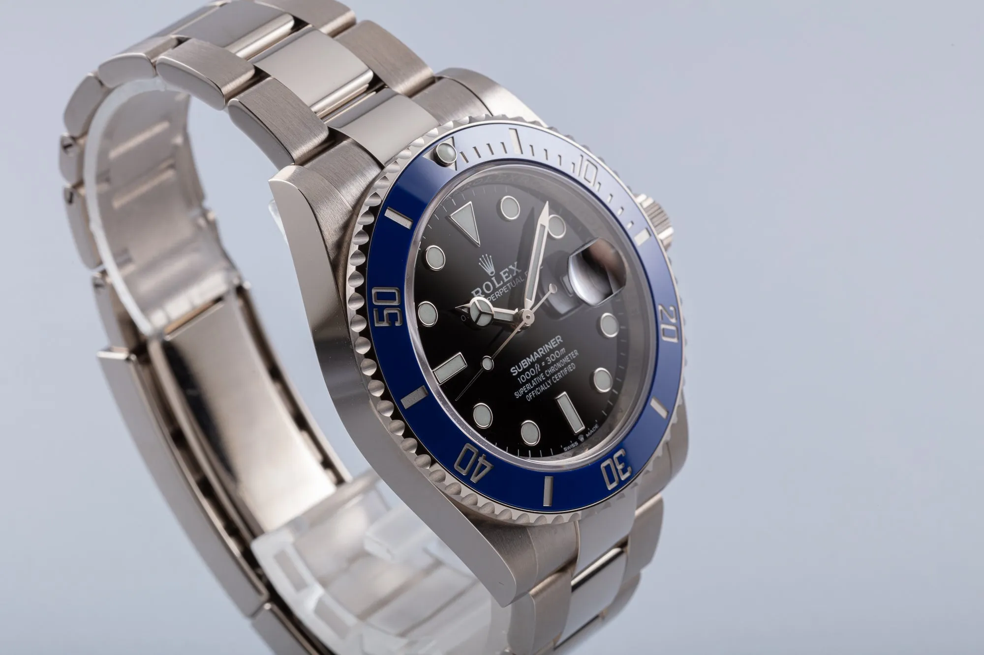 2021 Rolex 18K White Gold Submariner 126619LB "SMURF" with Box and Card