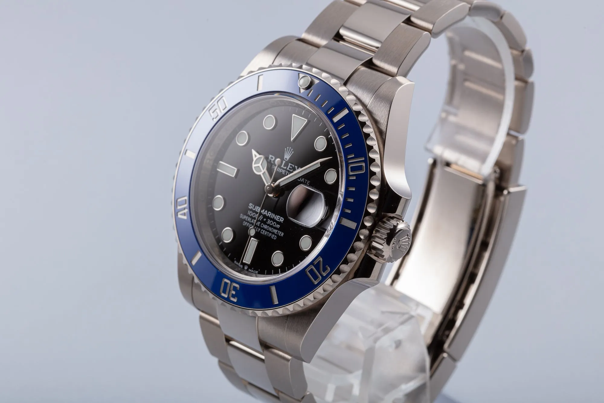 2021 Rolex 18K White Gold Submariner 126619LB "SMURF" with Box and Card