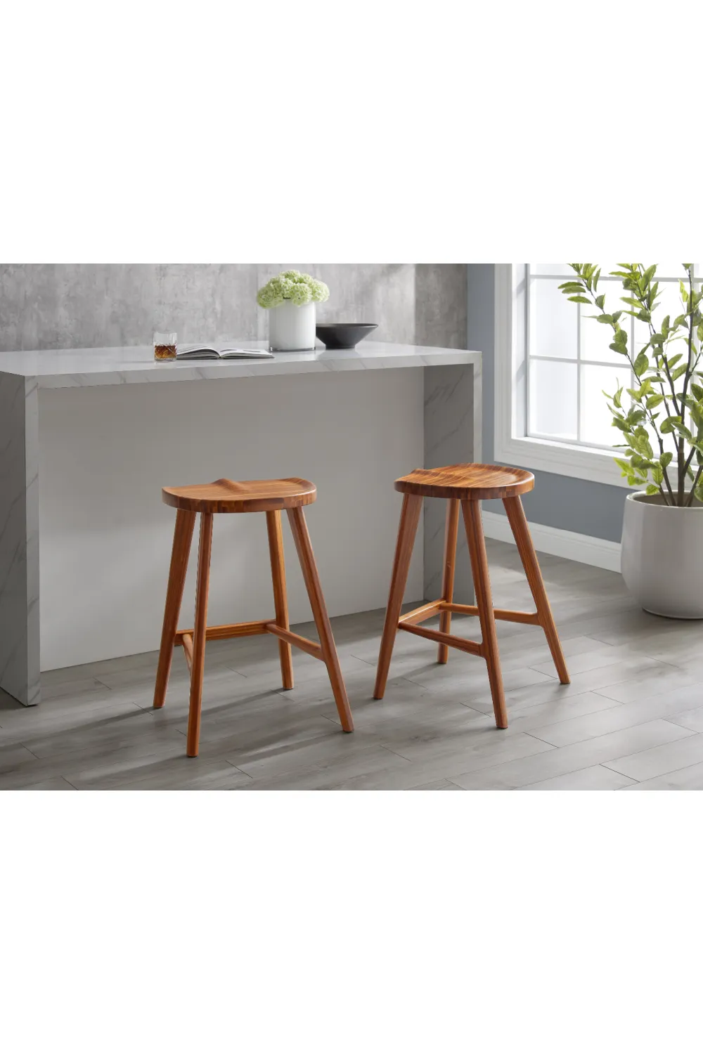 Amber Bamboo Counter Stools (2) | Greenington Max