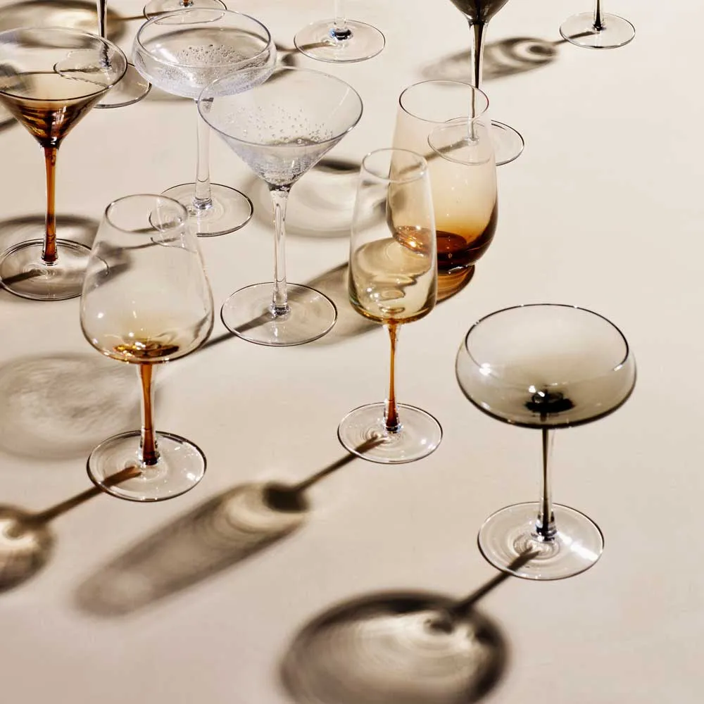 Amber Champagne Glass