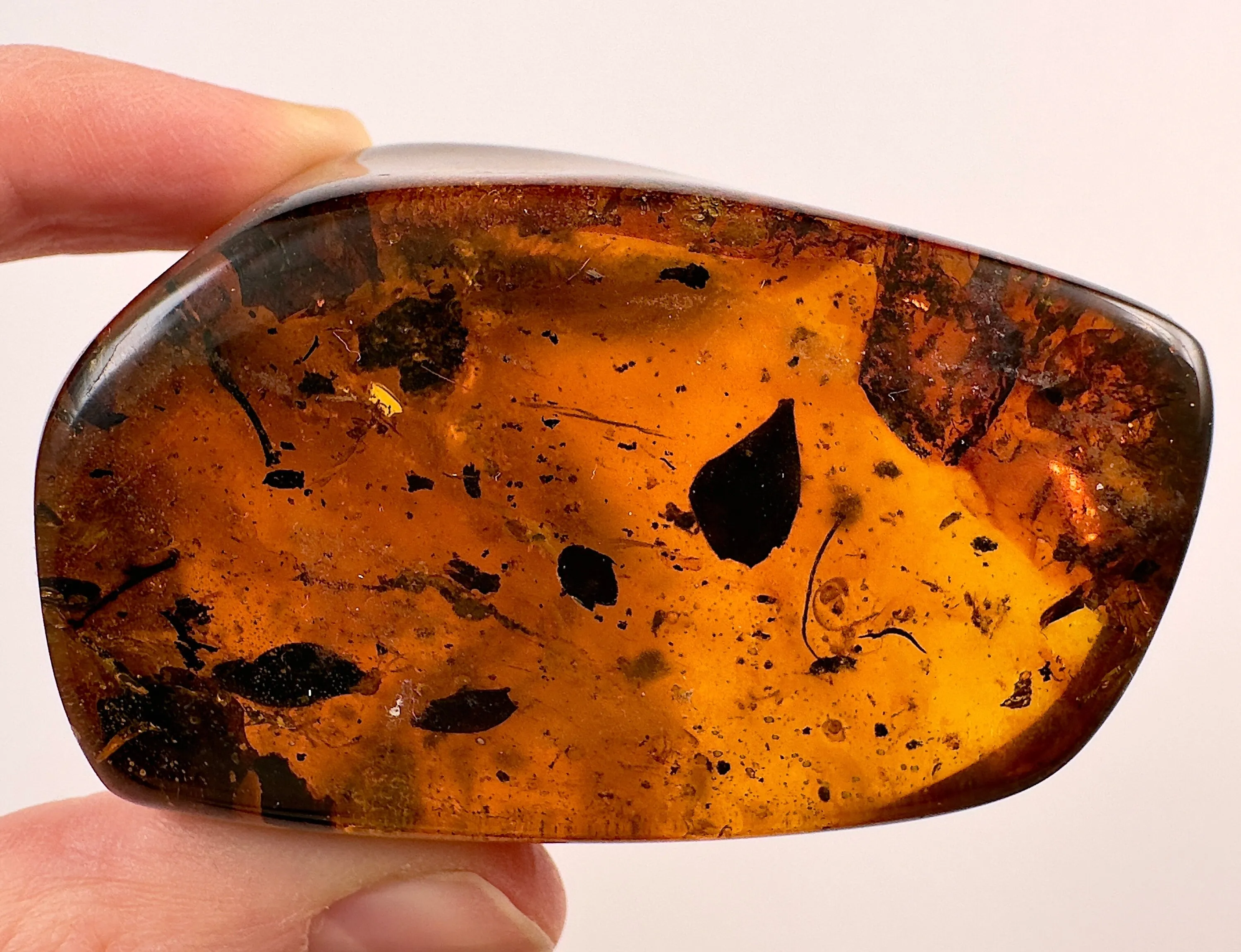 AMBER Stone - Insect Inclusion, Real Fossil - Tumbled Stones, Tumbled Crystals, Healing Crystals and Stones, 52716