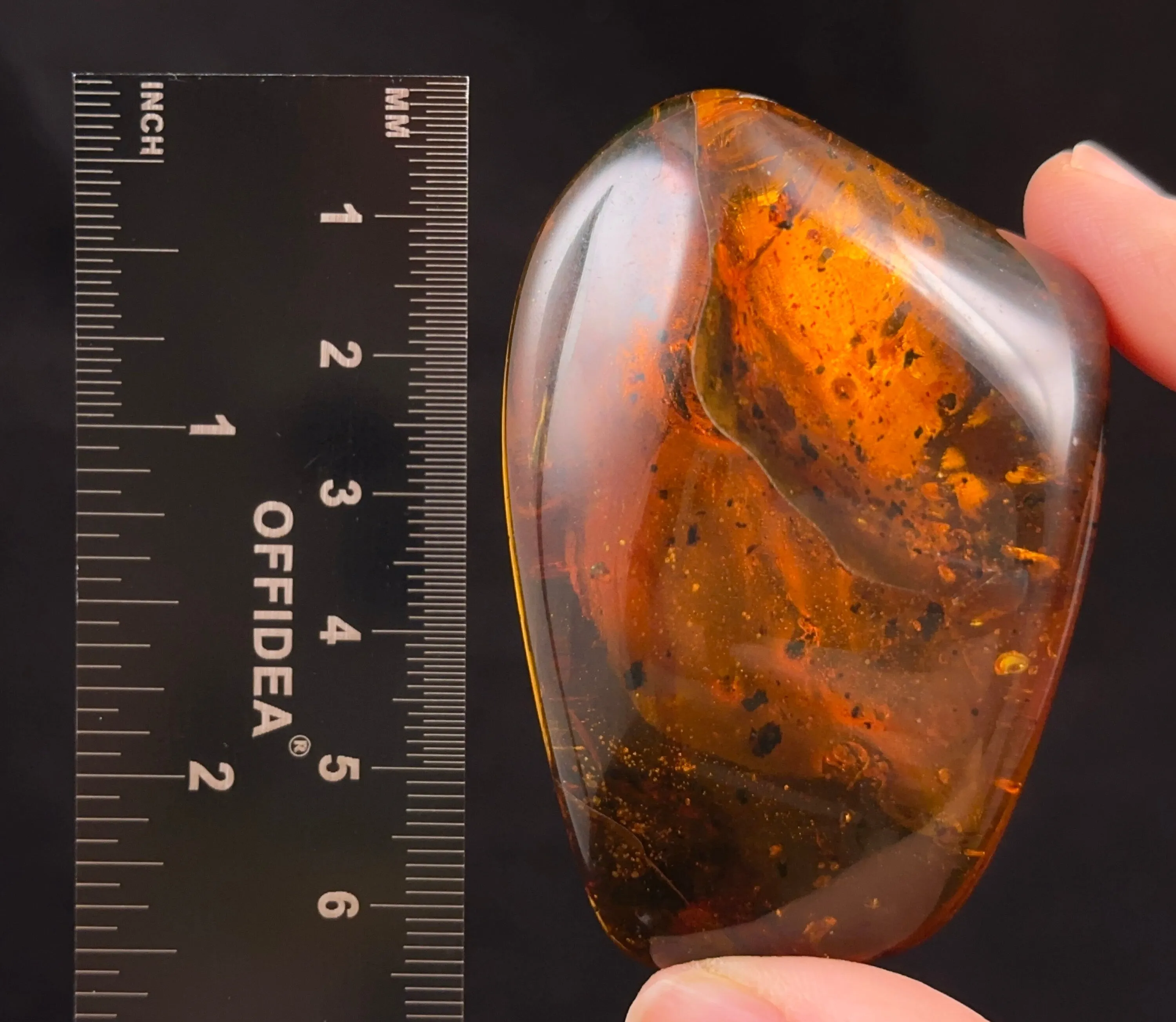 AMBER Stone - Insect Inclusion, Real Fossil - Tumbled Stones, Tumbled Crystals, Healing Crystals and Stones, 52716