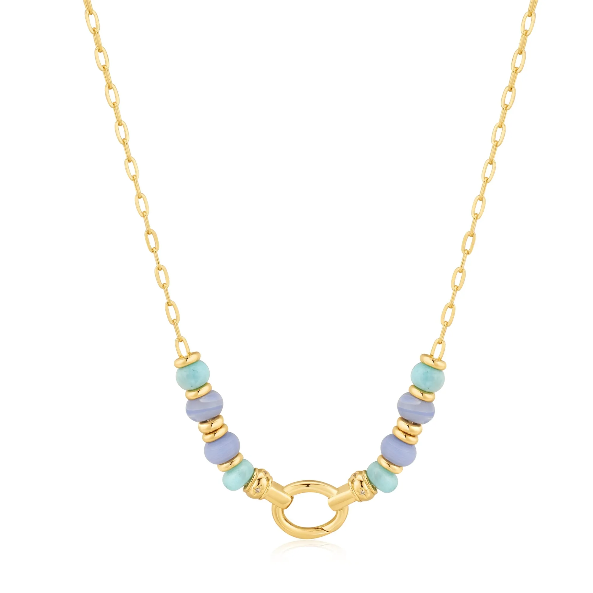 Ania Haie Gold Amazonite Agate Charm Connector Necklace N055-02G