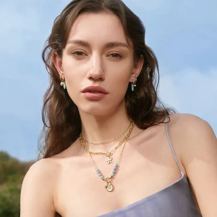 Ania Haie Gold Amazonite Agate Charm Connector Necklace N055-02G