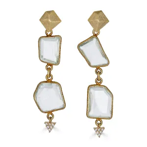 Asymmetrical Quartz Earrings