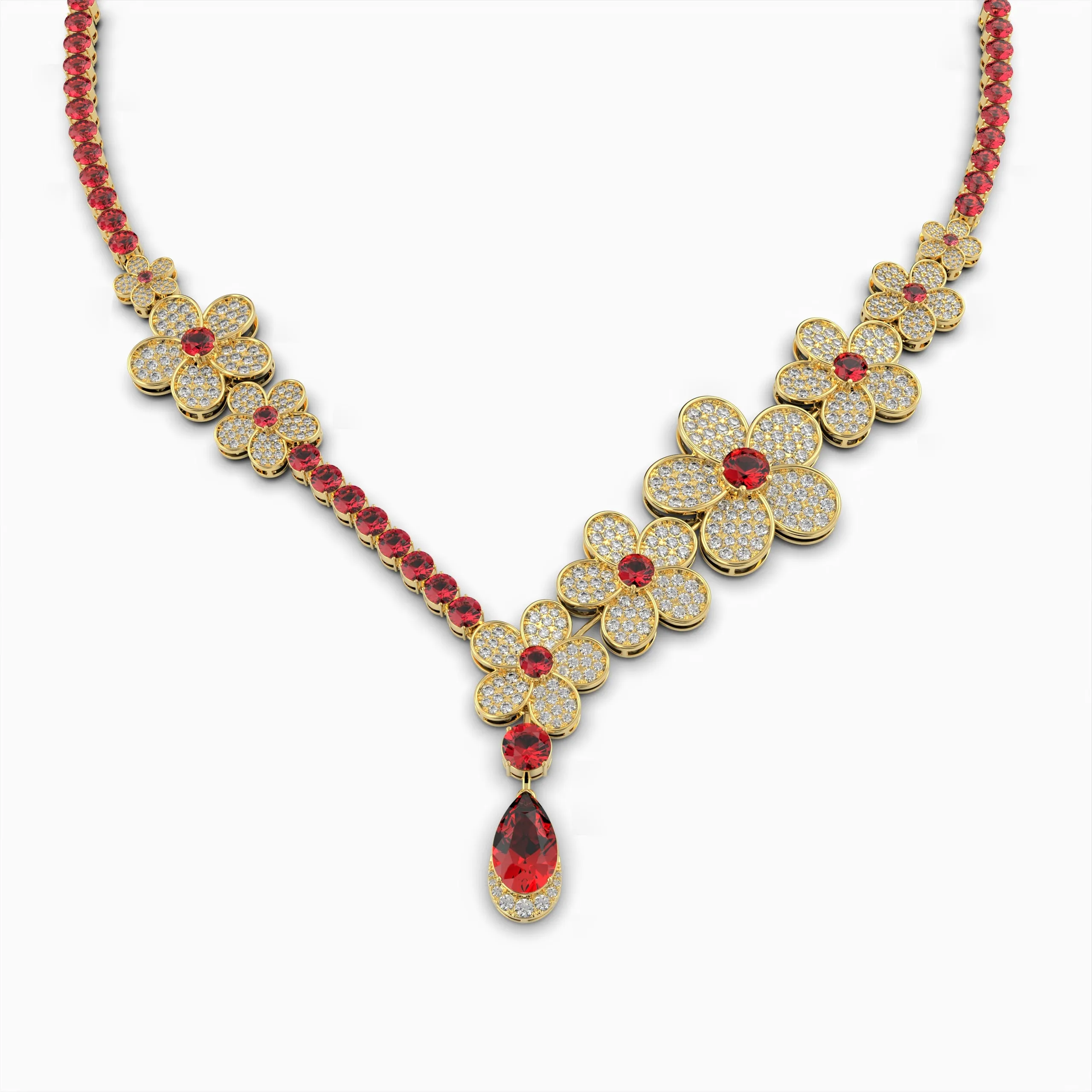 Burmese Ruby Necklace - Irinushka