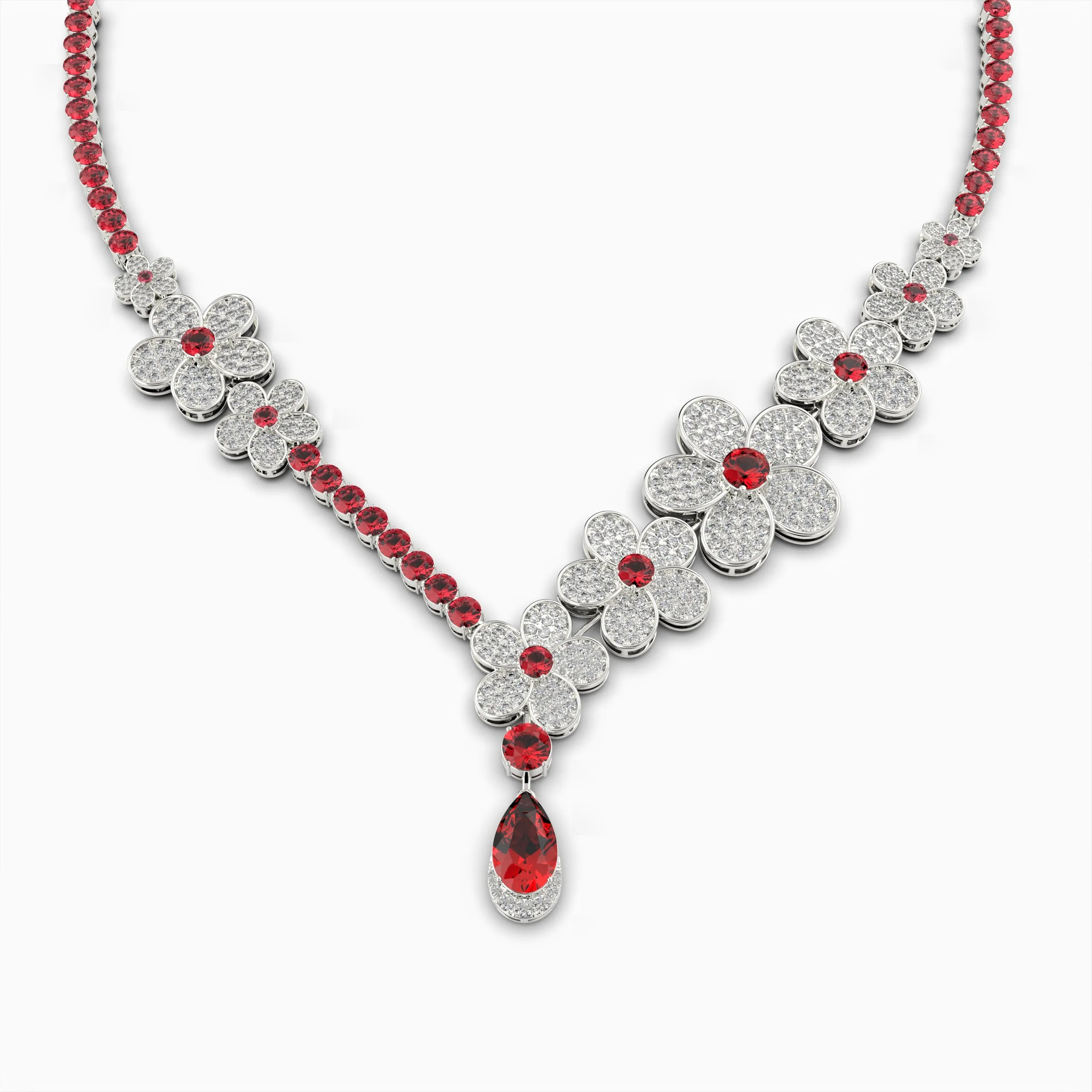 Burmese Ruby Necklace - Irinushka
