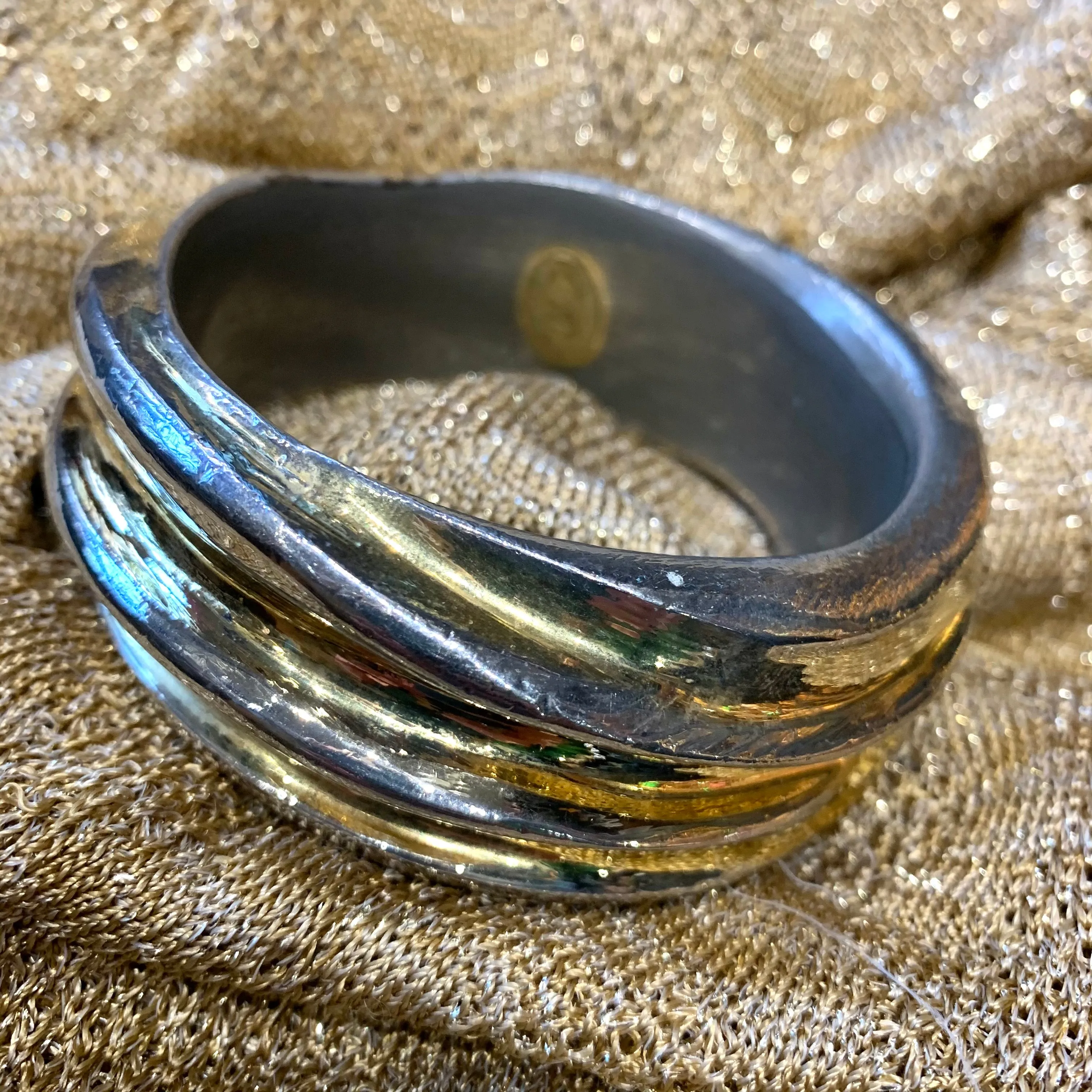 Christian Lacroix Silver and Gold Bangle