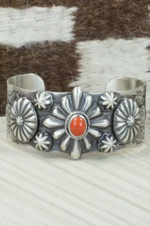 Coral and Sterling Silver Bracelet - Andrew Gordon