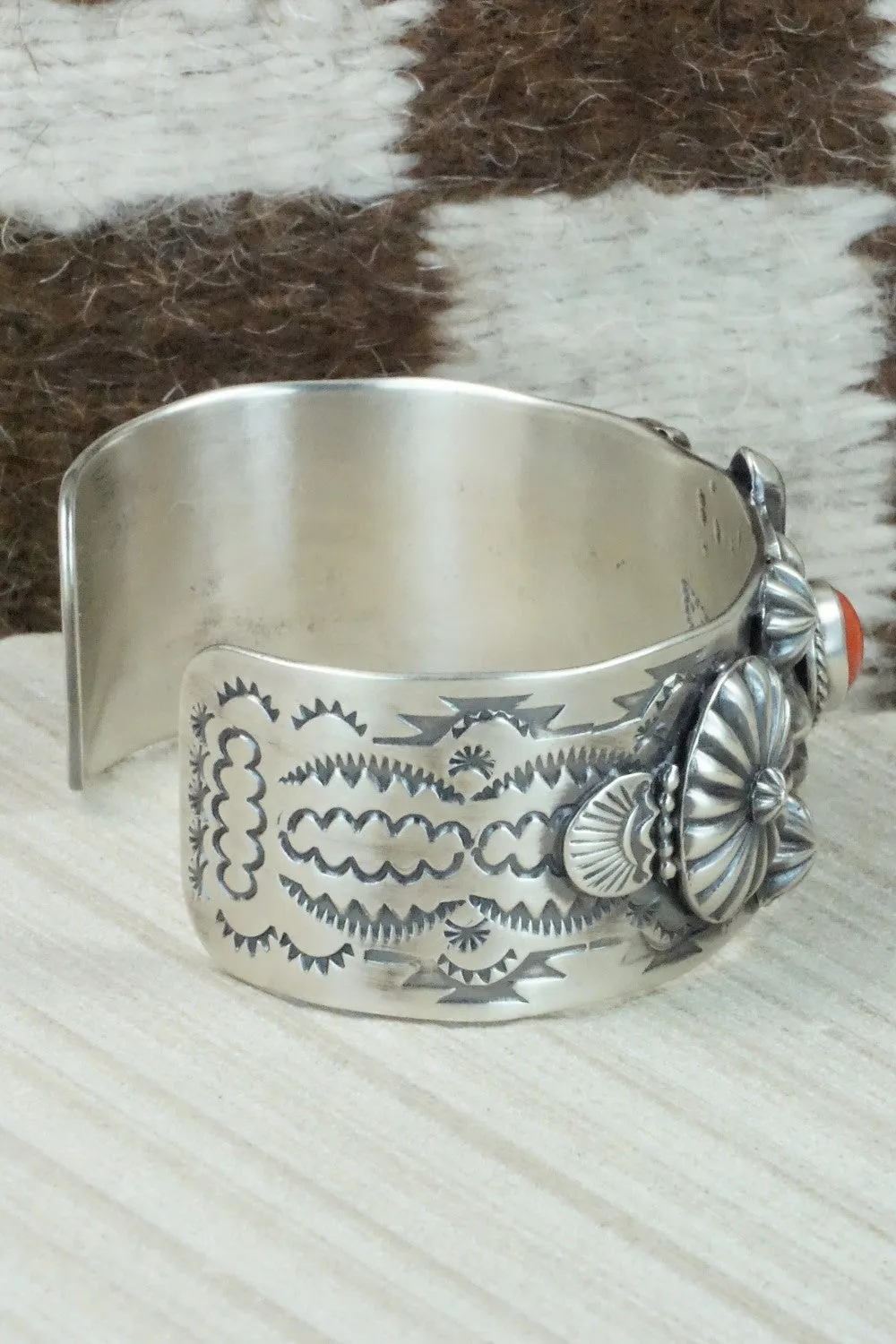 Coral and Sterling Silver Bracelet - Andrew Gordon