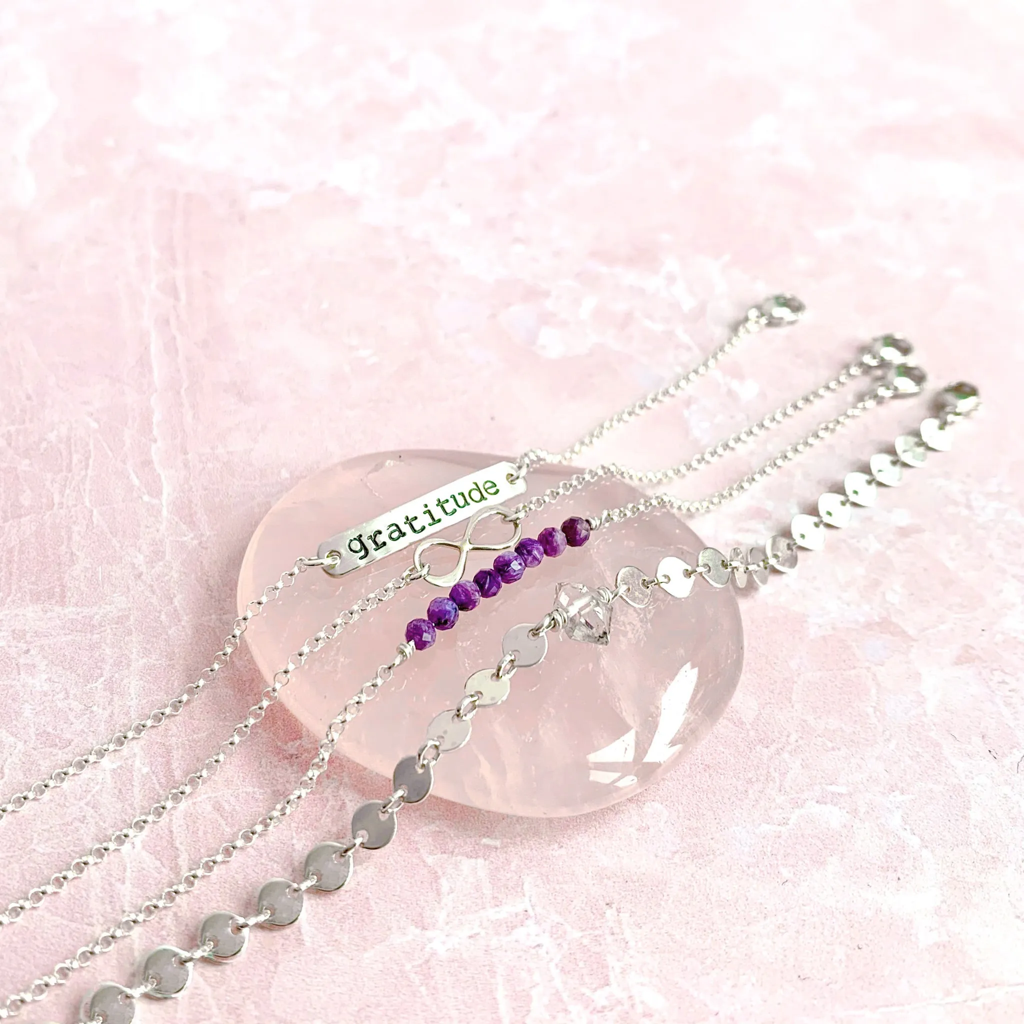 Custom Mini Mantra Bar Bracelet | Sterling