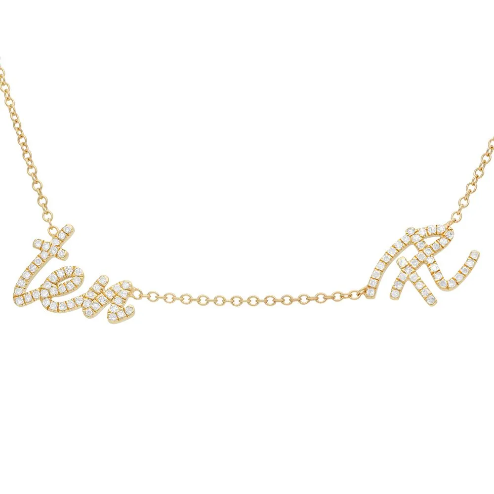 Diamond Lacy Name Necklace