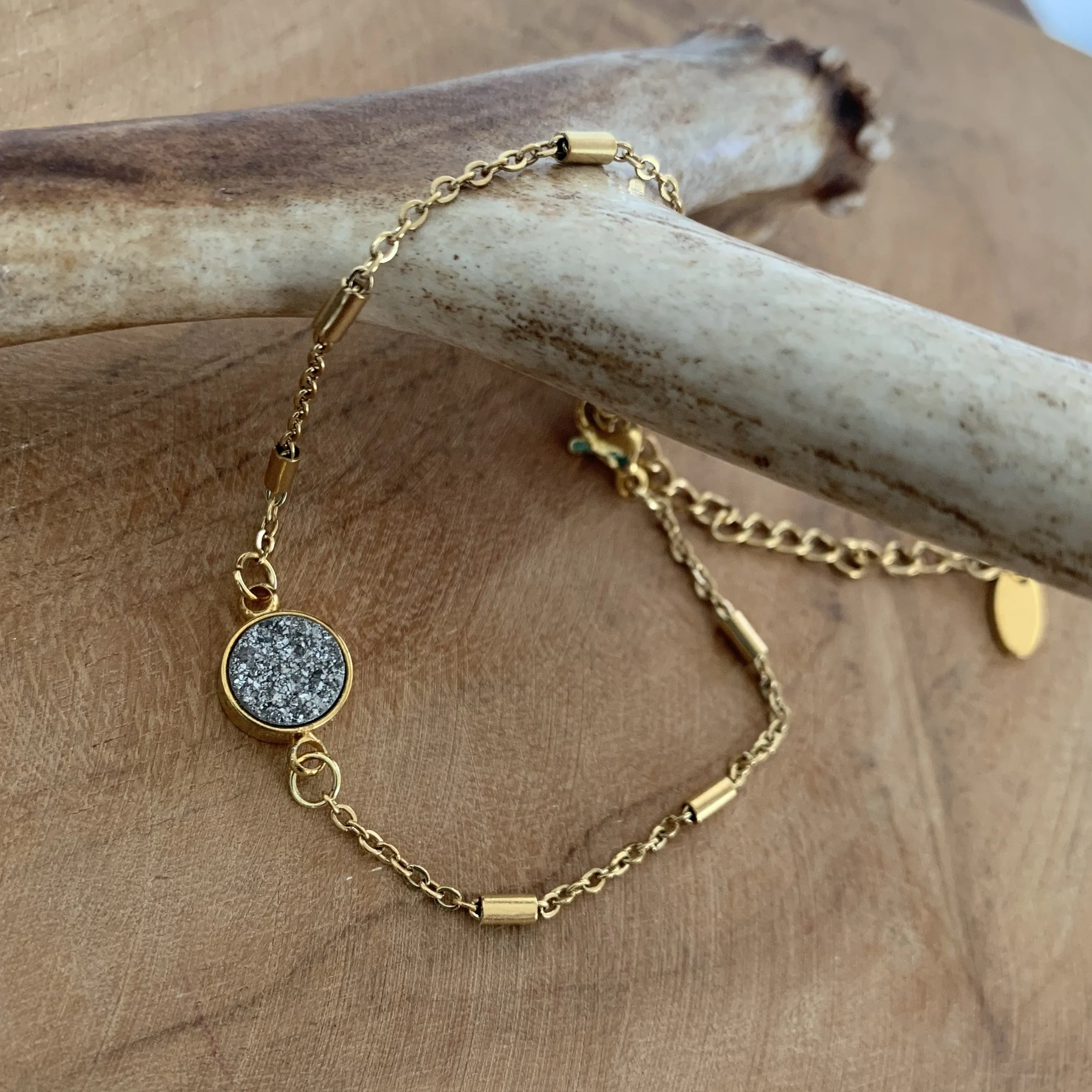 Druzy bracelet, anklet, druze jewelry, boho bracelet
