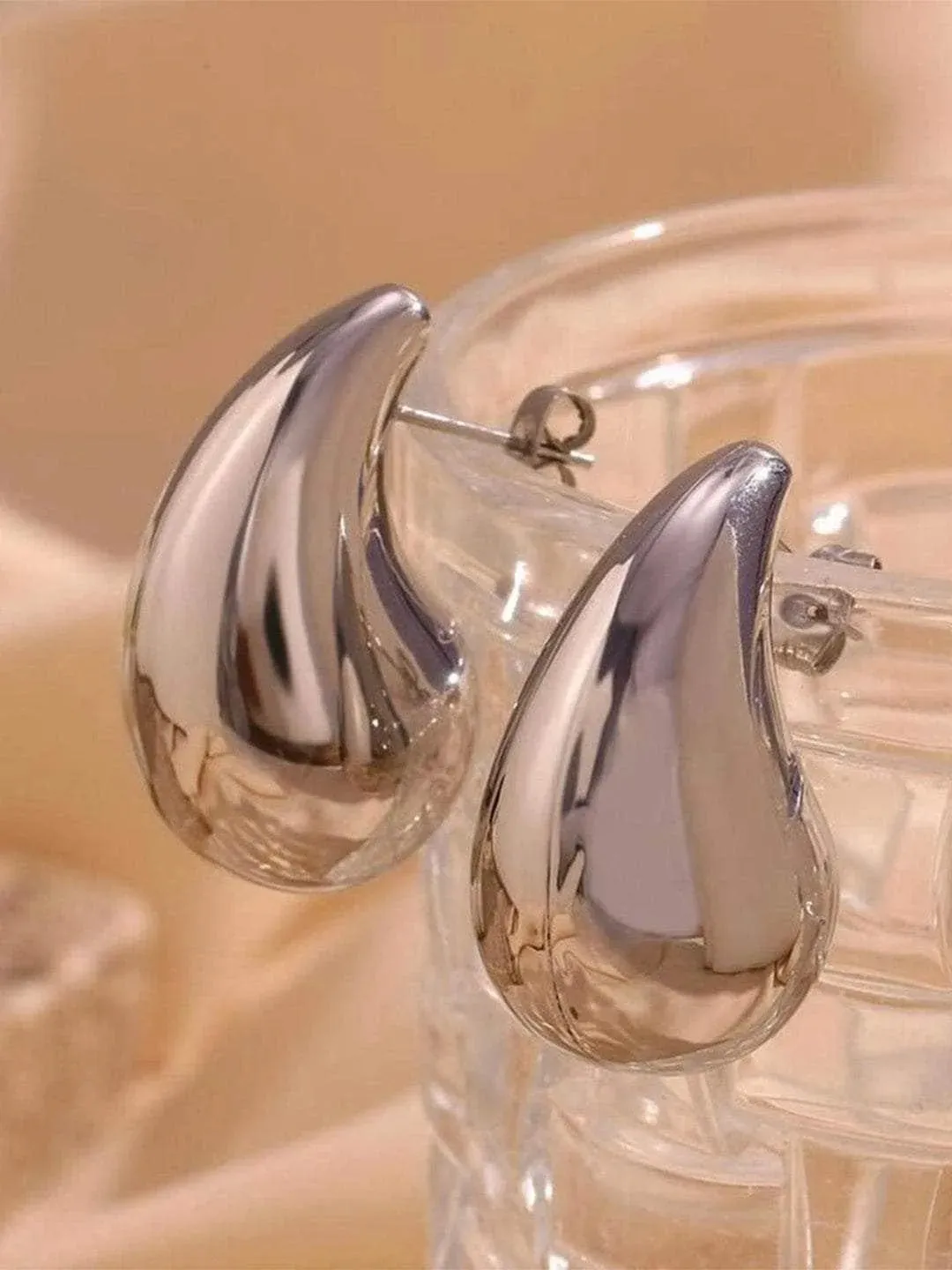 Eggplant Earrings Silver