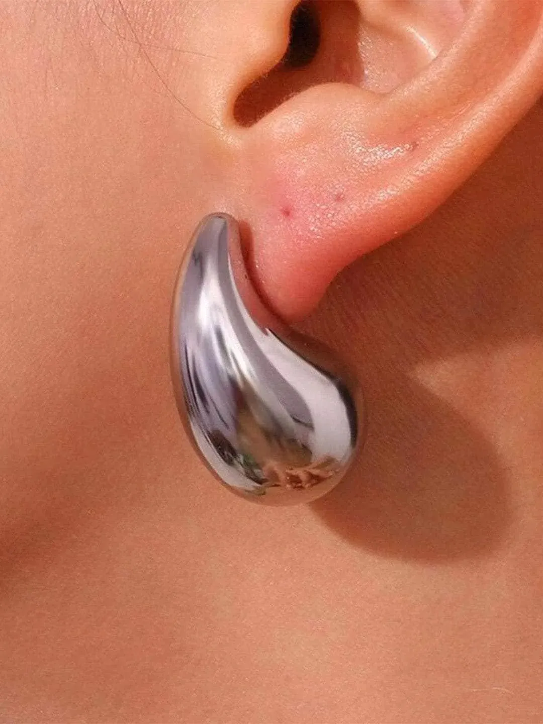 Eggplant Earrings Silver