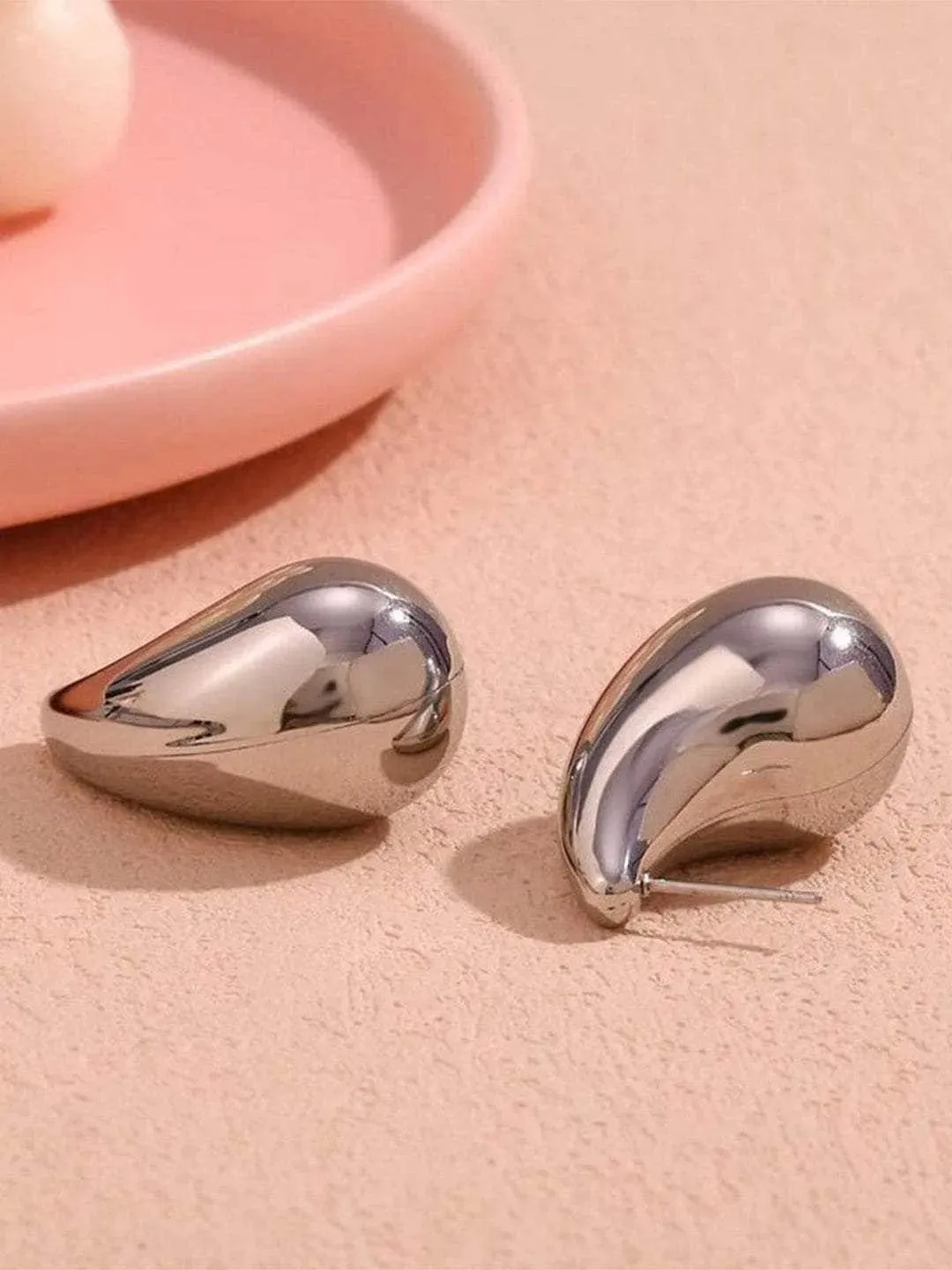 Eggplant Earrings Silver