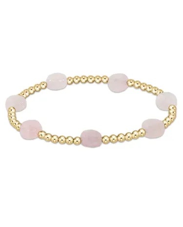 Enewton - Admire Gold 3mm Bead Bracelet - Pink Opal