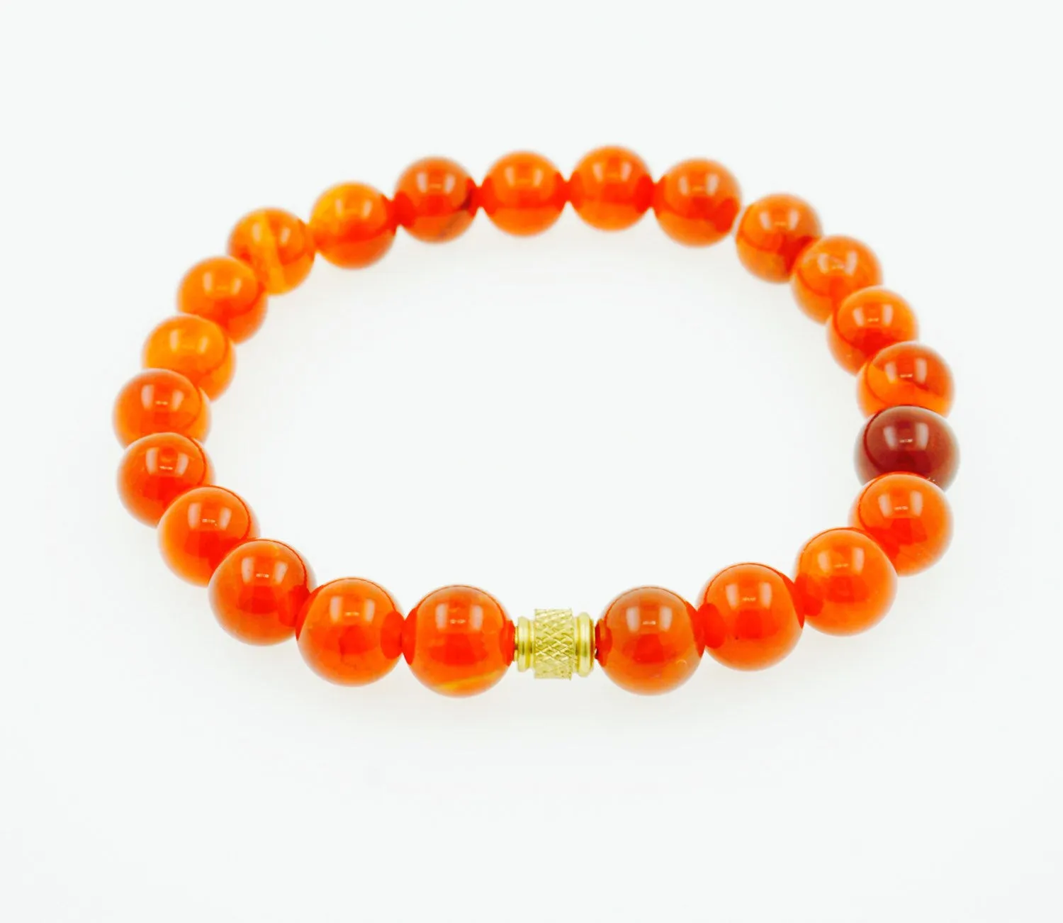 Fabian 8MM Fire Agate Beaded Bracelet