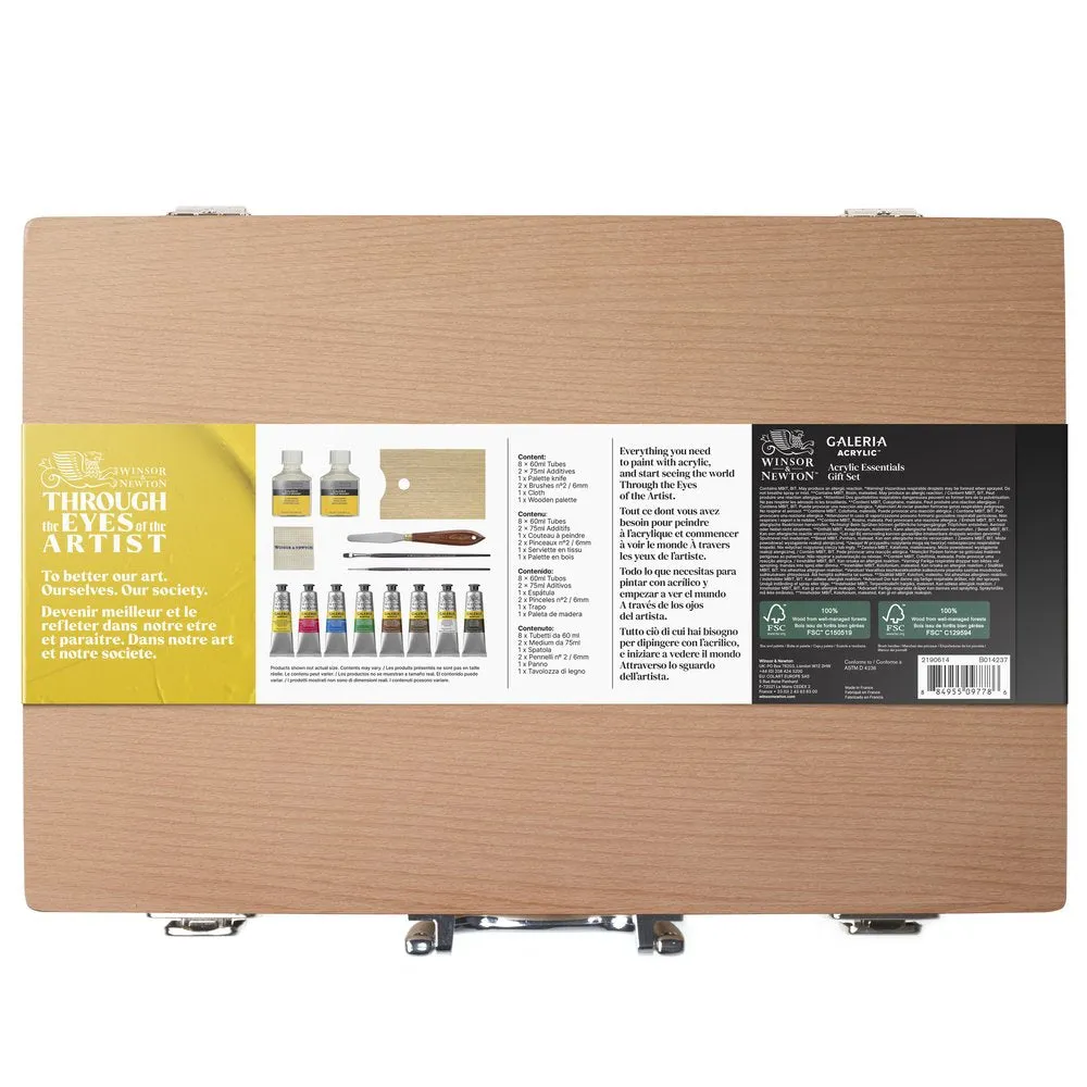 Galeria Acrylic Wooden Box 15pc Set