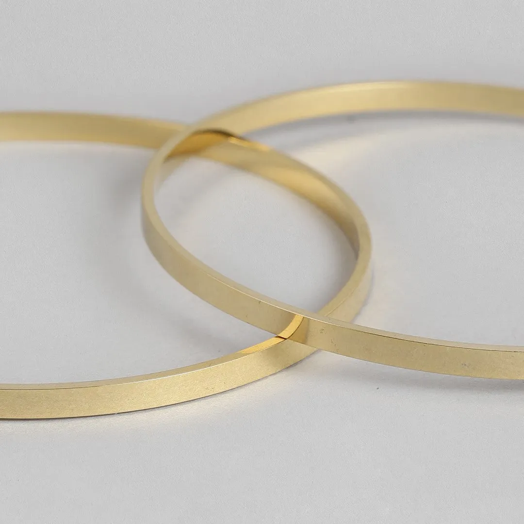 Golden Radiance Gold-Plated 925 Sterling Silver Solid Bangle
