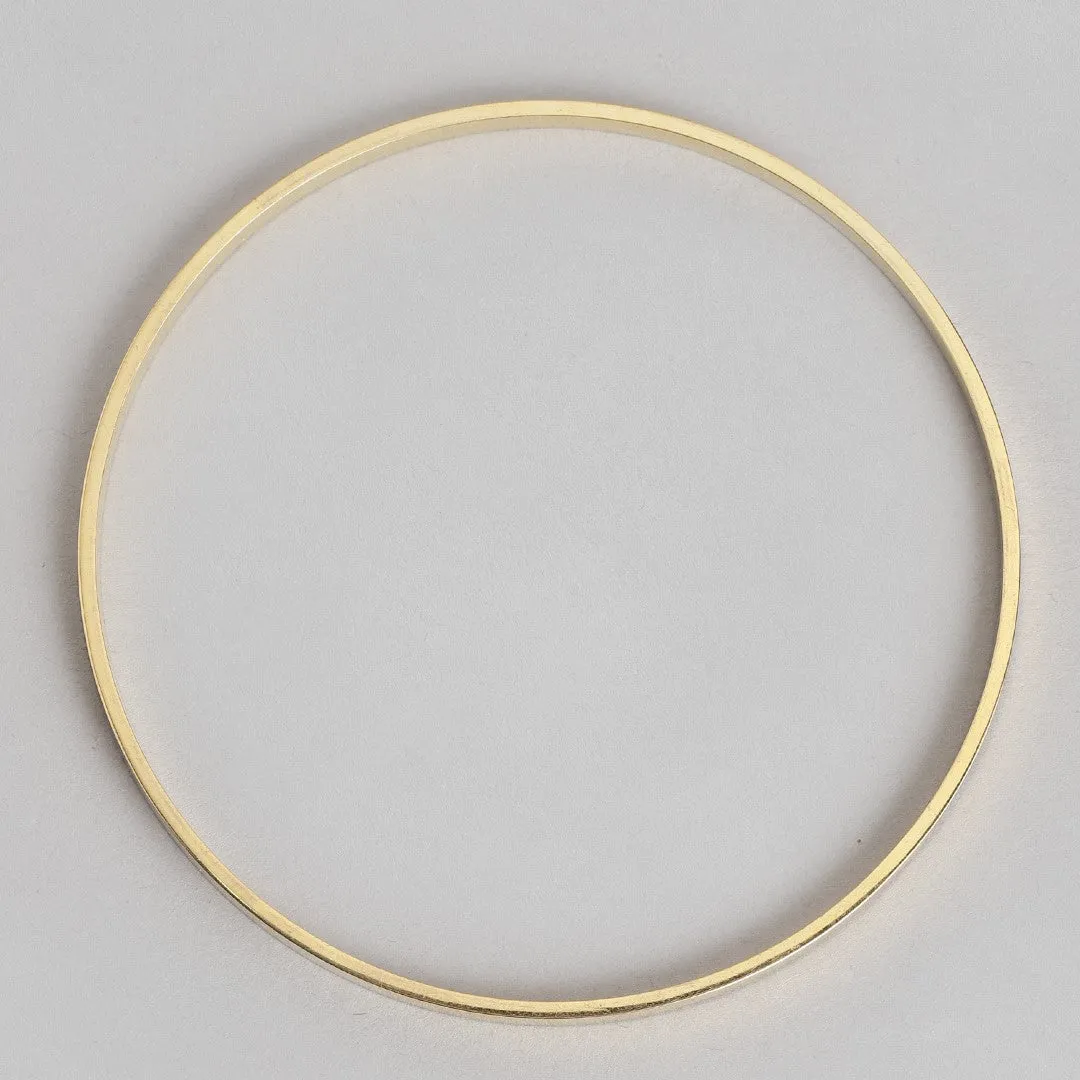 Golden Radiance Gold-Plated 925 Sterling Silver Solid Bangle