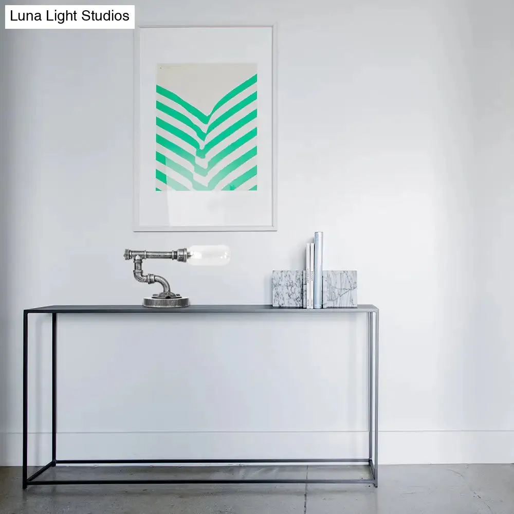 Industrial Capsule Shade Table Light with LED Bulbs and Water Tap Deco for Living Room