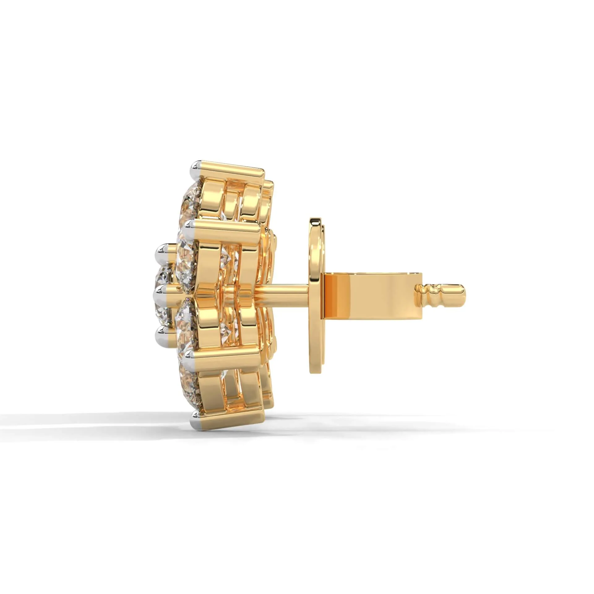 Iqra Silver Stud Earrings | 22KT Gold Vermeil