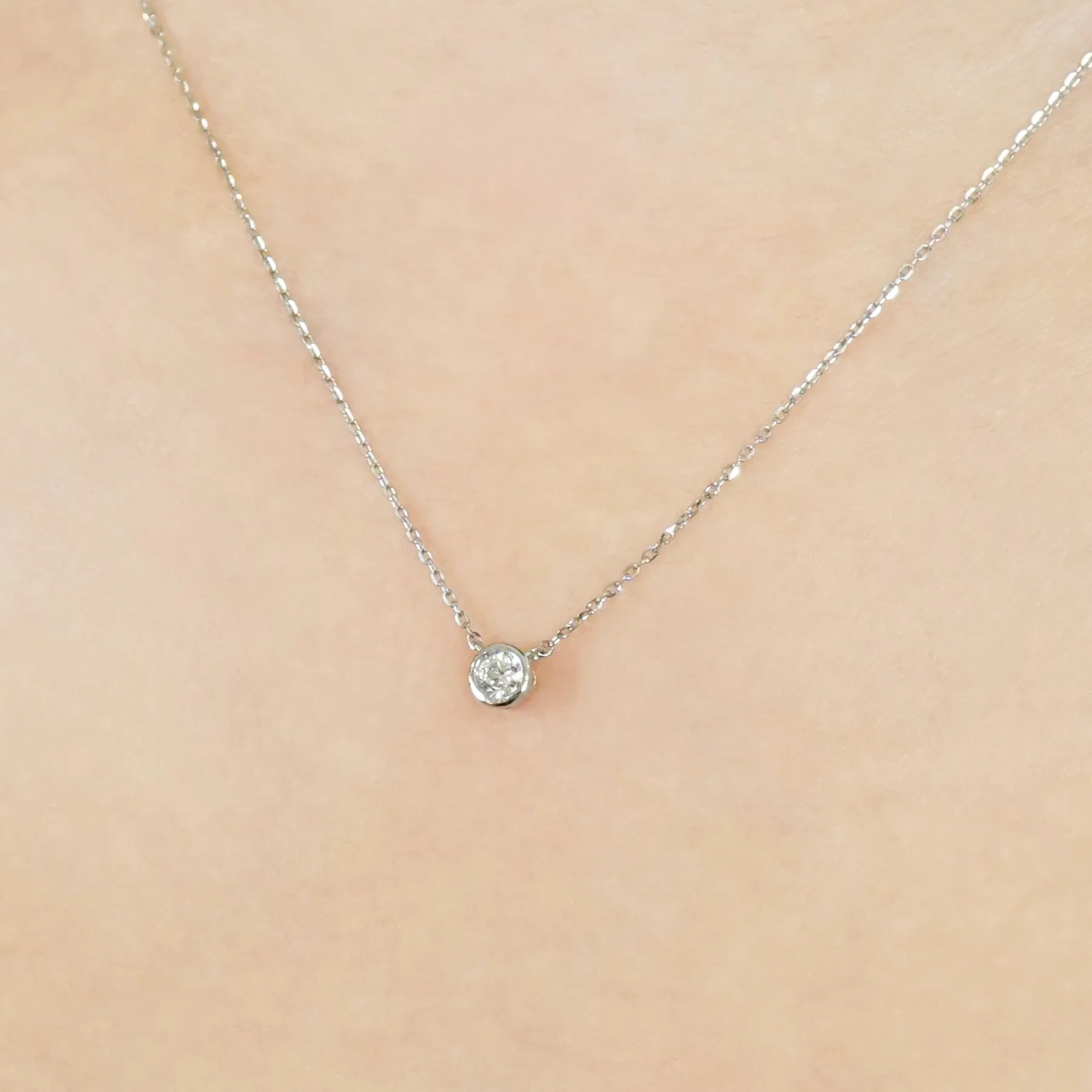 [Limited Edition] Platinum Diamond Solitaire Necklace