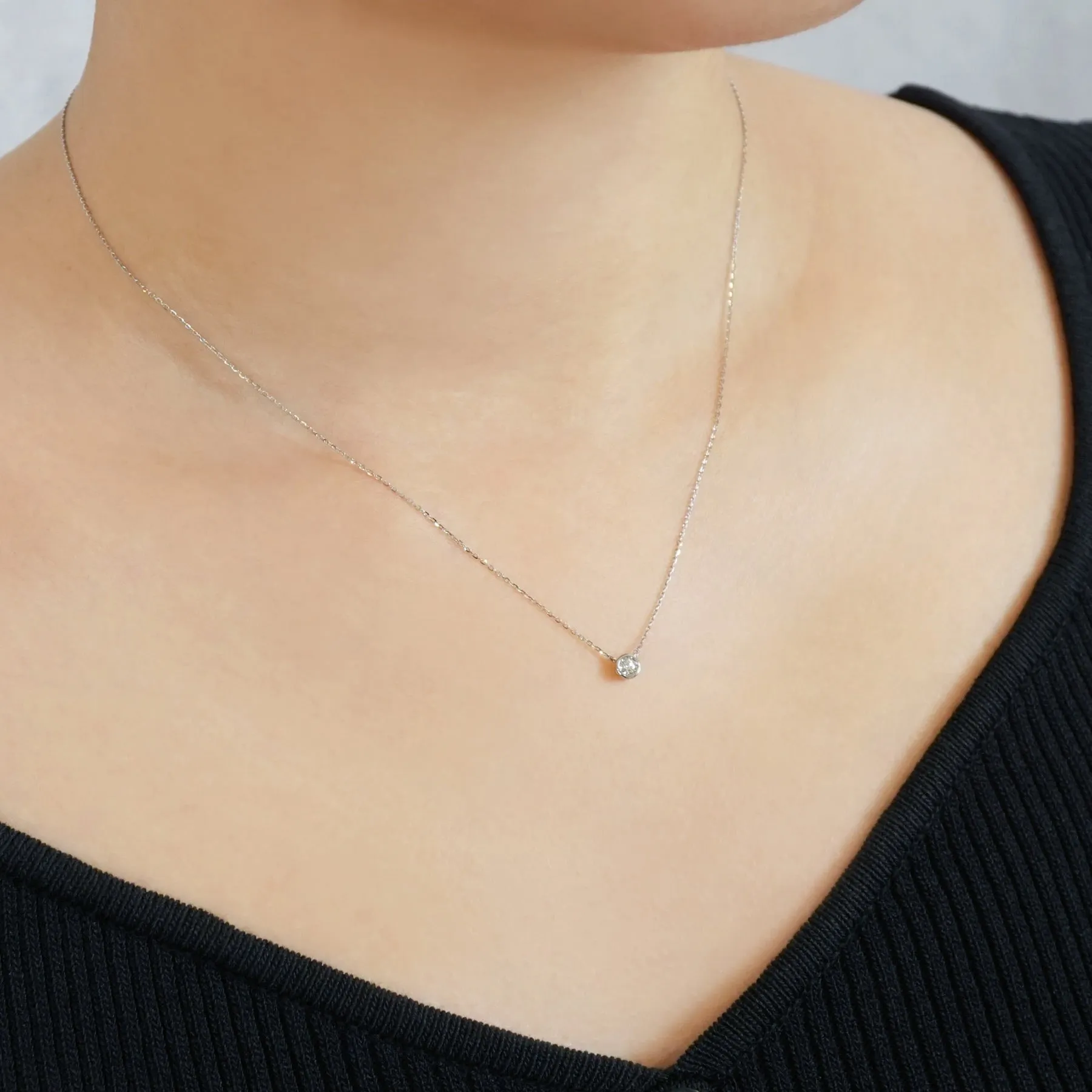 [Limited Edition] Platinum Diamond Solitaire Necklace