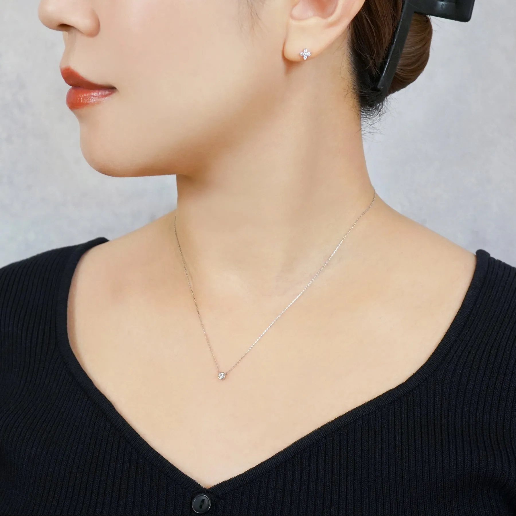 [Limited Edition] Platinum Diamond Solitaire Necklace