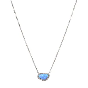 LYLA OPAL SILVER NECKLACE