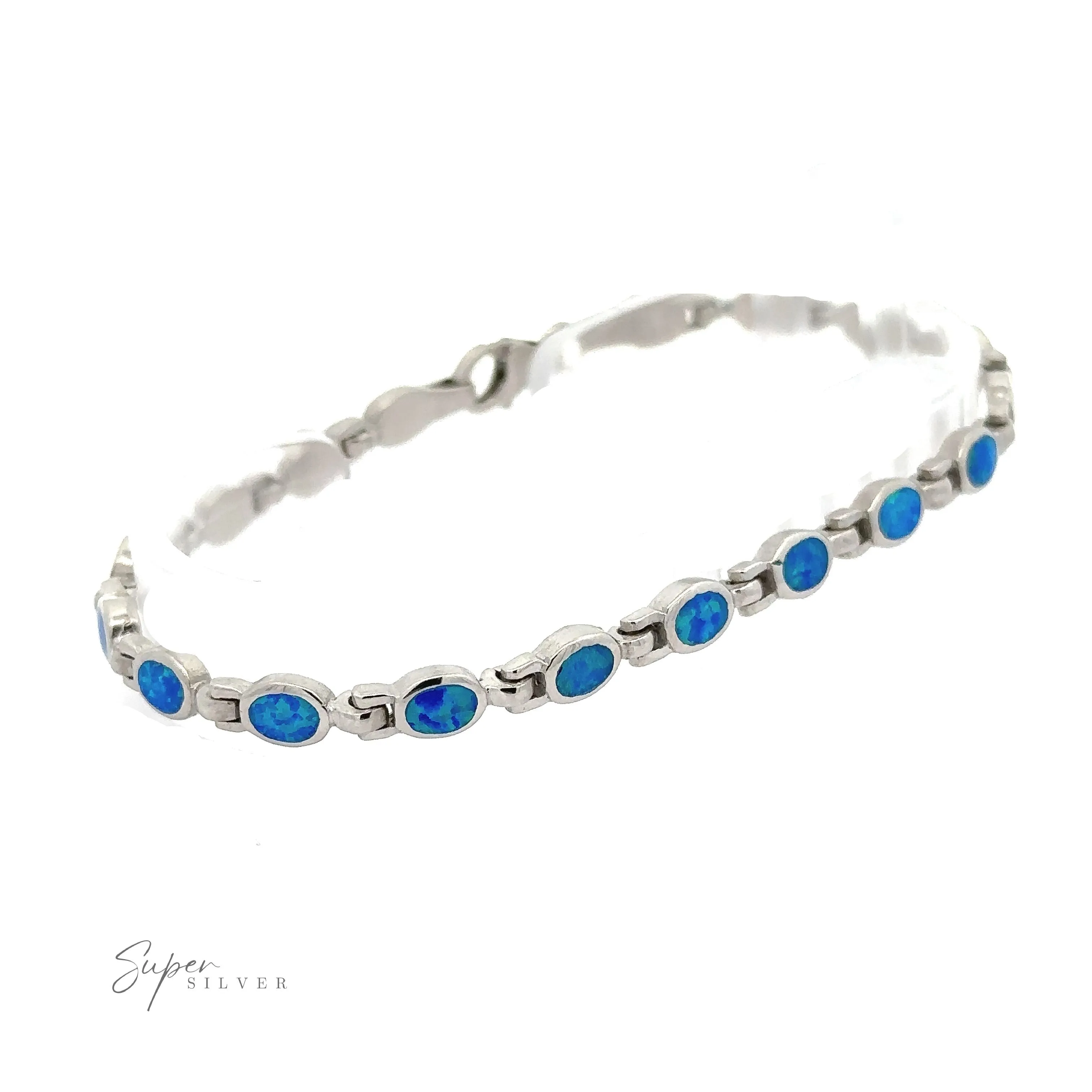 Oval Lab-Created Opal Bracelet