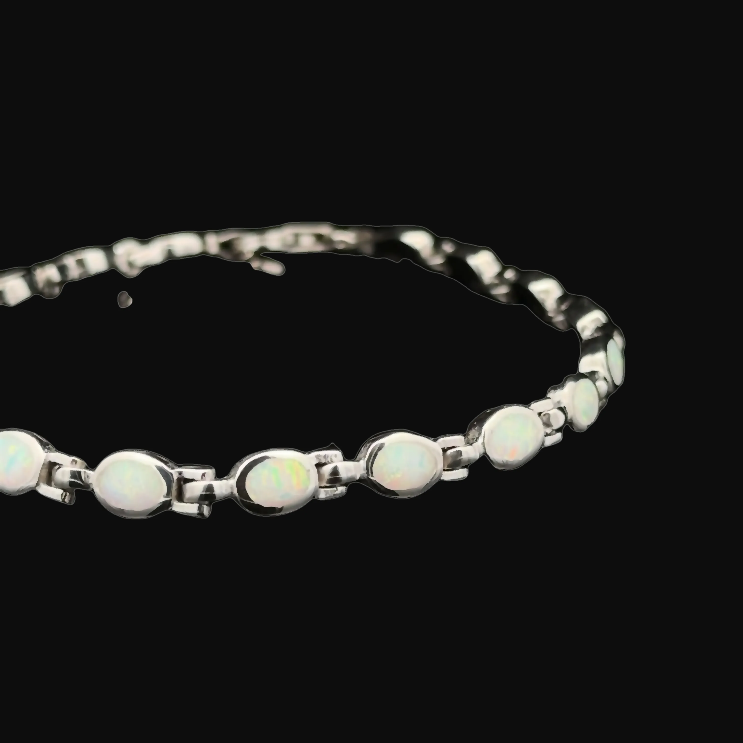 Oval Lab-Created Opal Bracelet