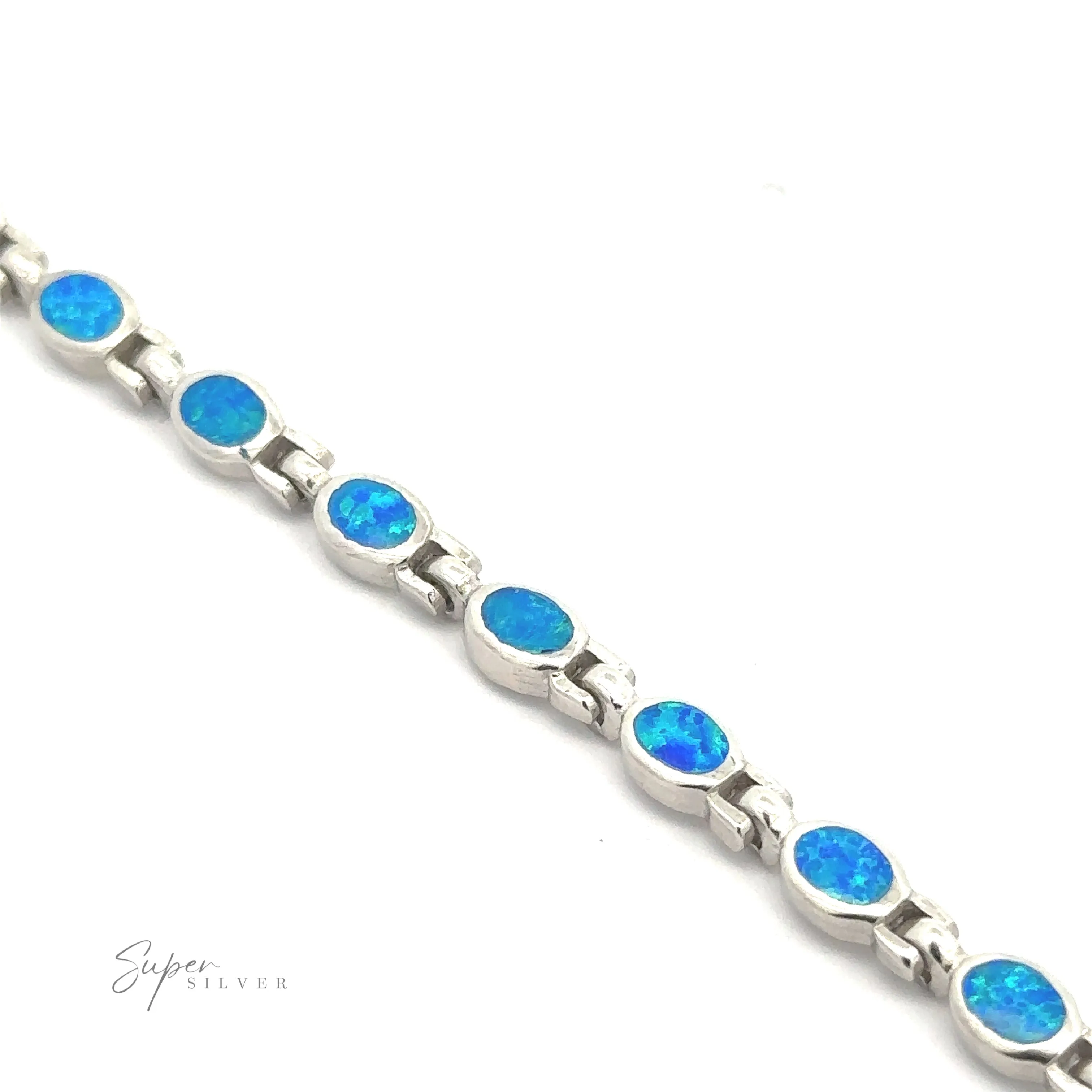 Oval Lab-Created Opal Bracelet