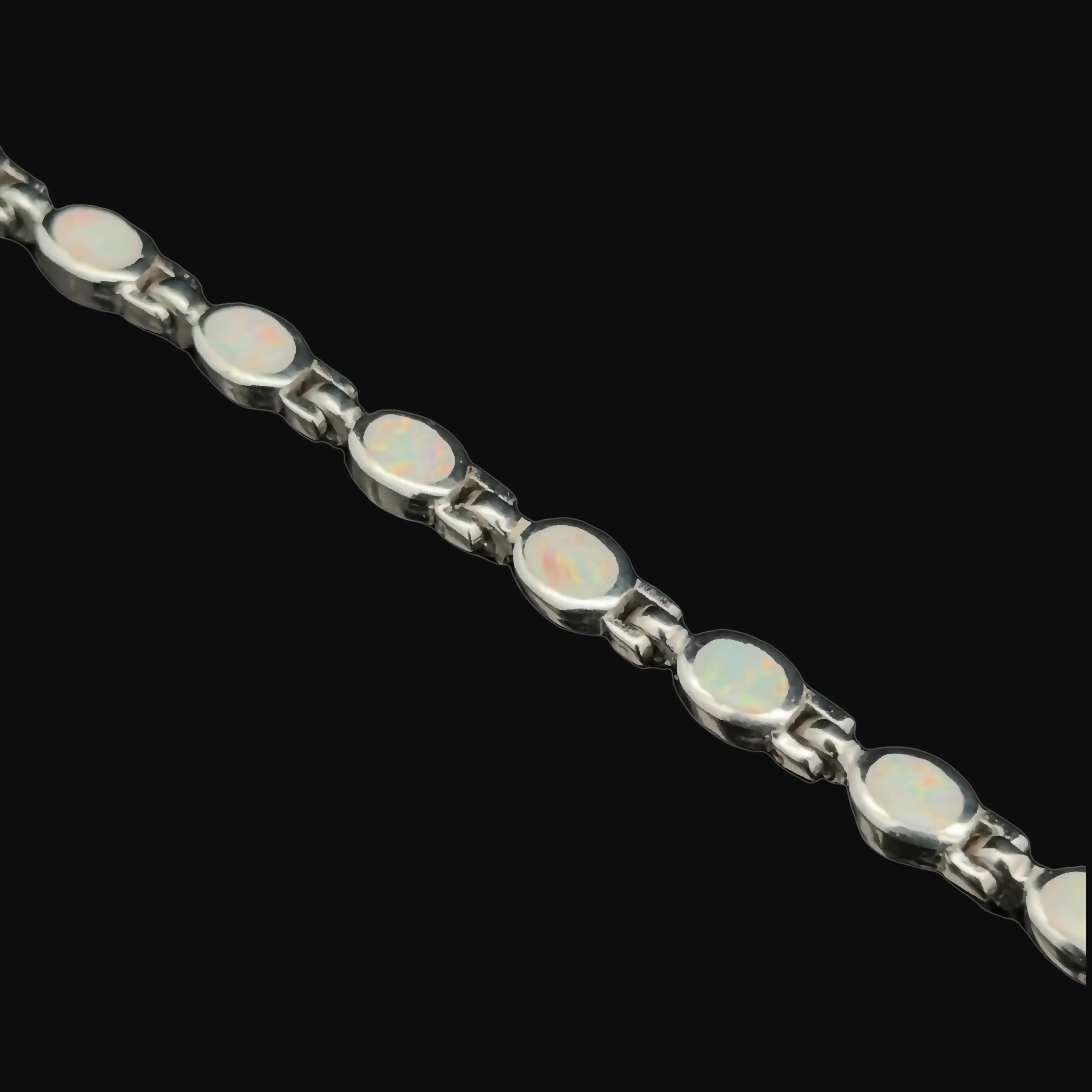 Oval Lab-Created Opal Bracelet