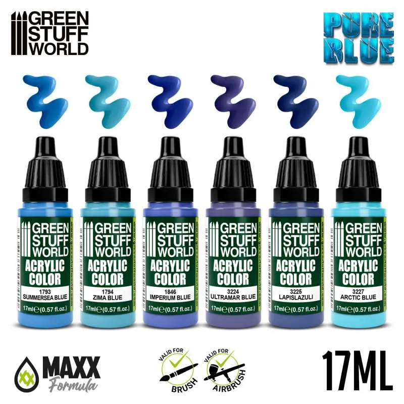 Pure Blue Maxx Formula Acrylic Paint Set