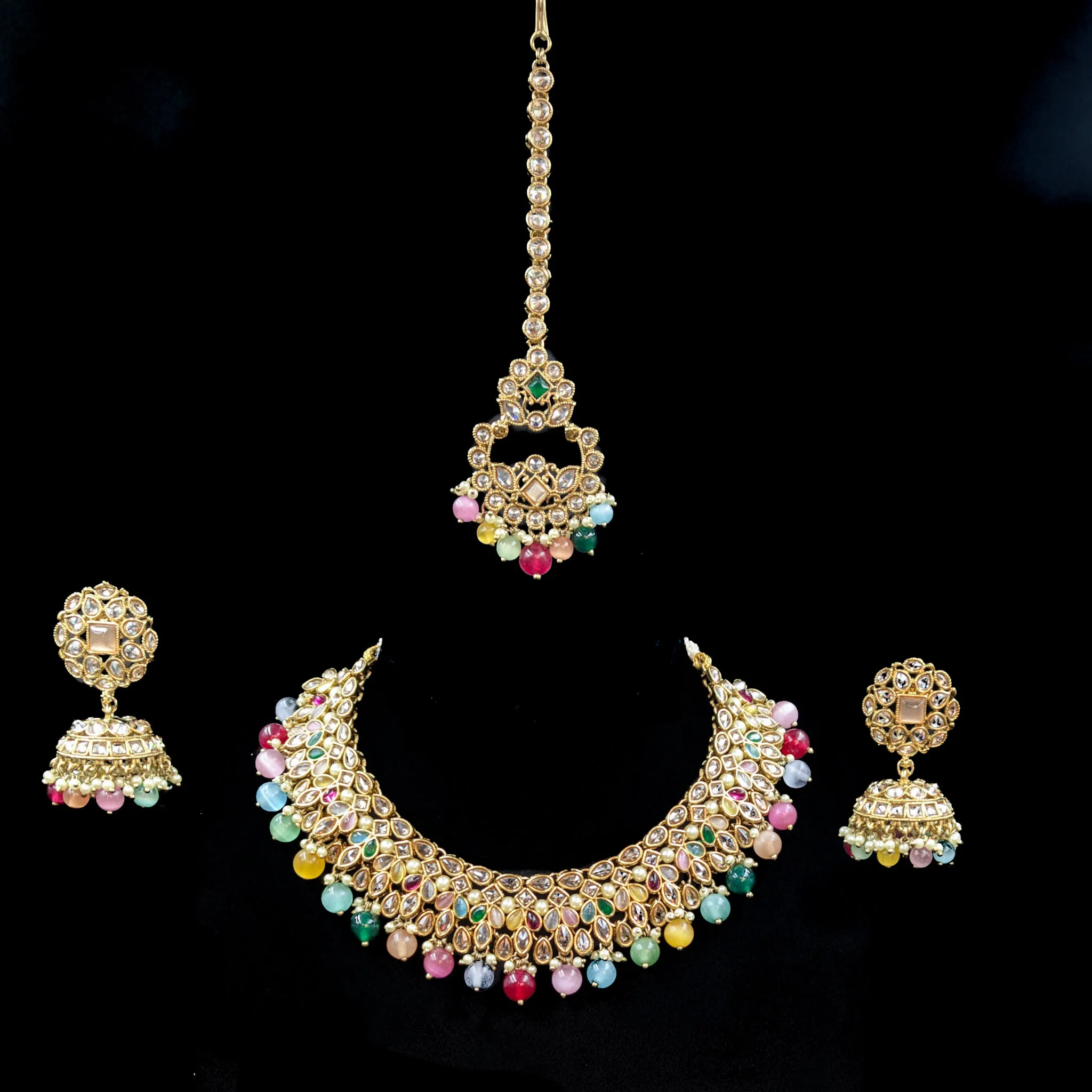 Round Neck Antique Necklace Set 7192-33
