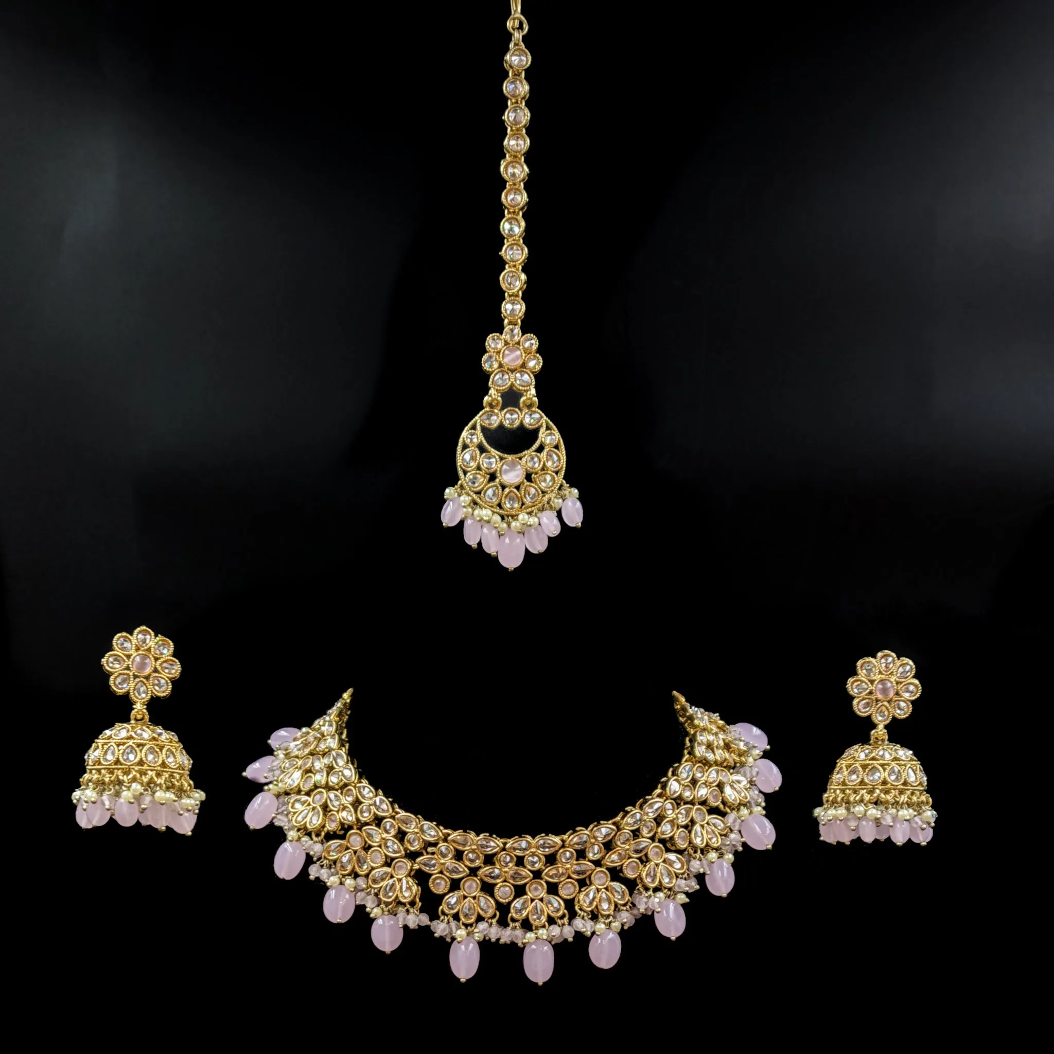 Round Neck Antique Necklace Set 7195-33