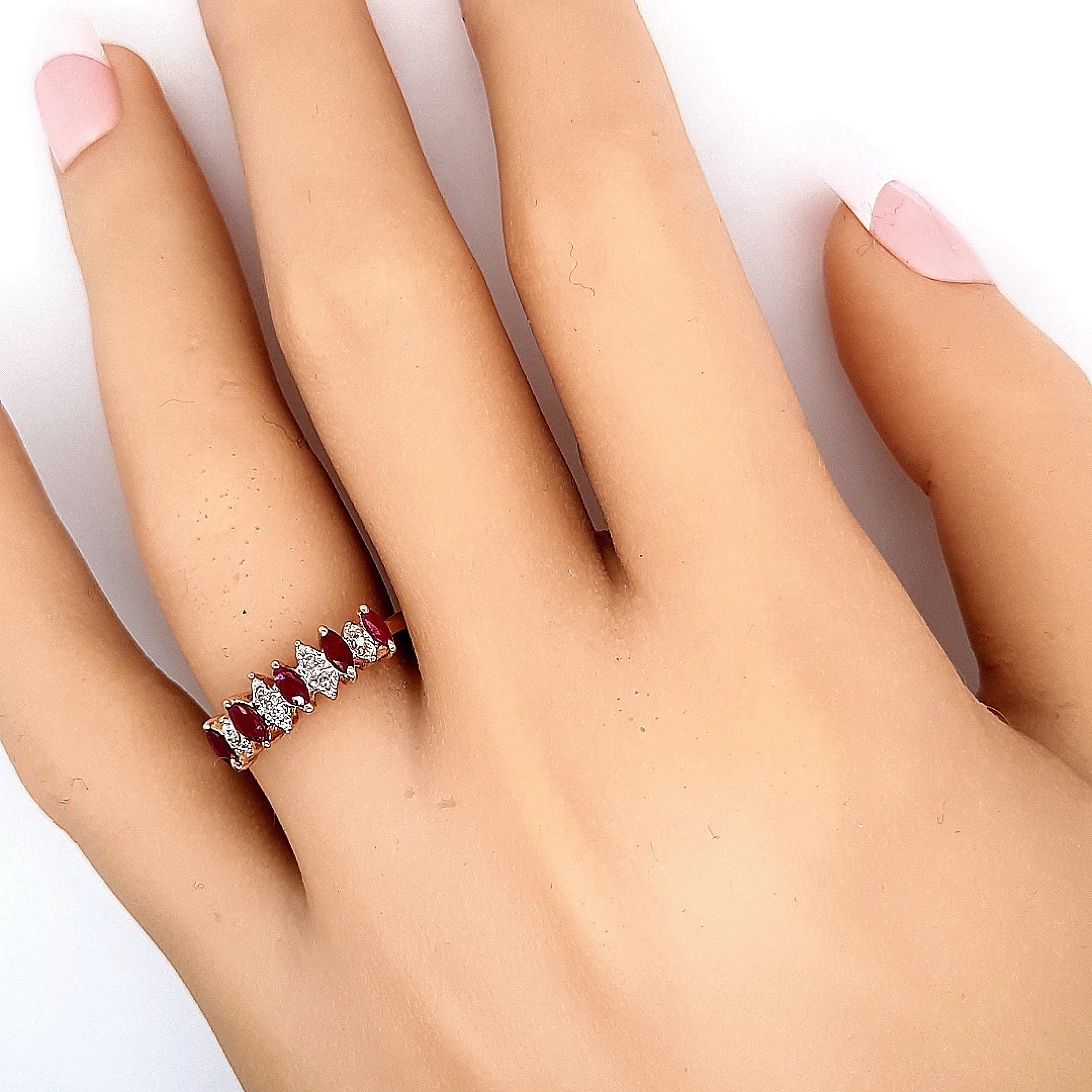 Ruby and Diamond Yellow Gold Ring