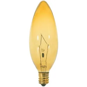 Satco S3813 Incandescent Chandelier BA9 1/2 Amber