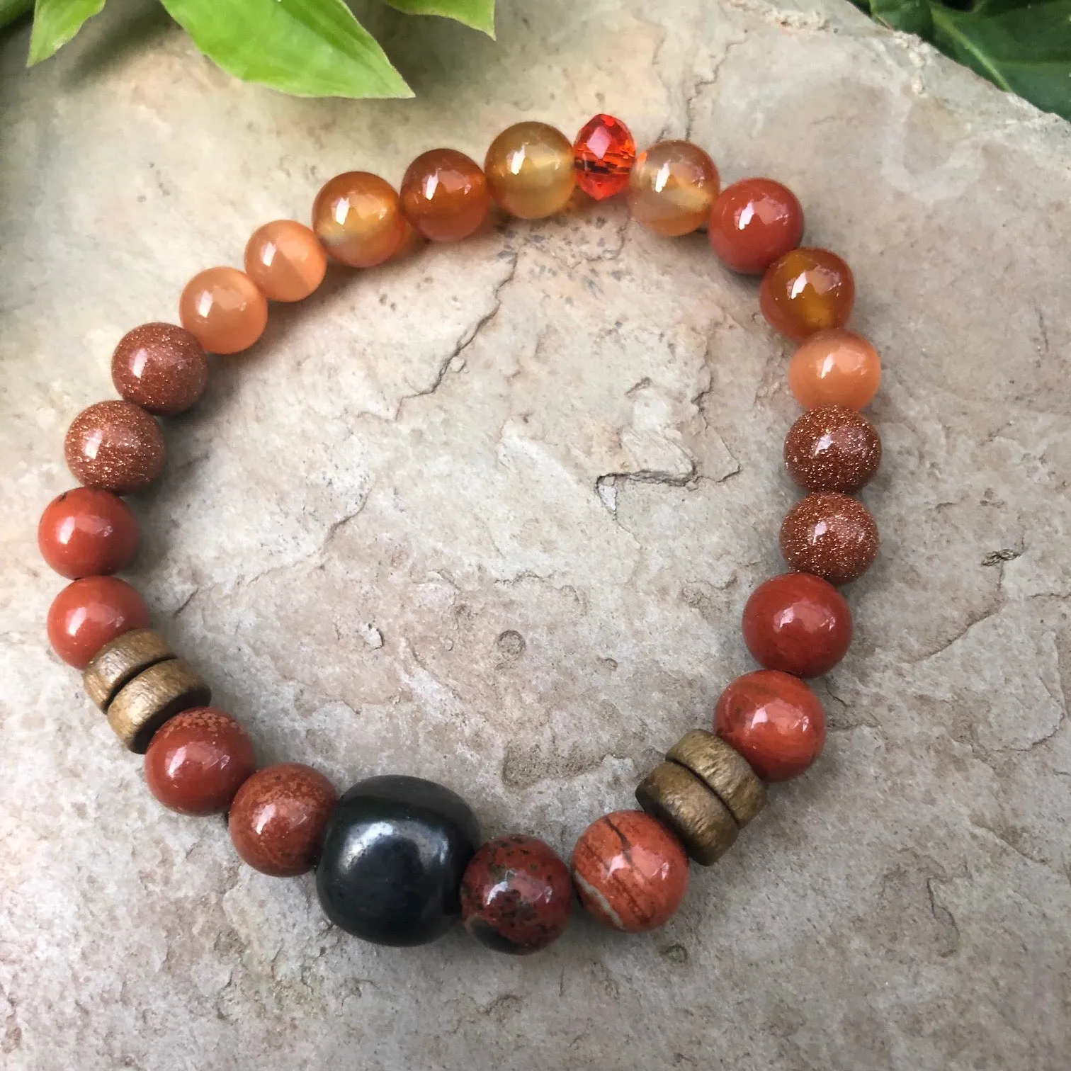 Shungite Amplified SACRAL Chakra Bracelet ~ medium  ~ [#20]