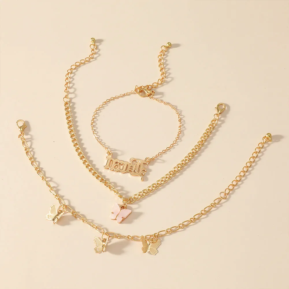 Simple And Sweet Butterfly Anklet Women