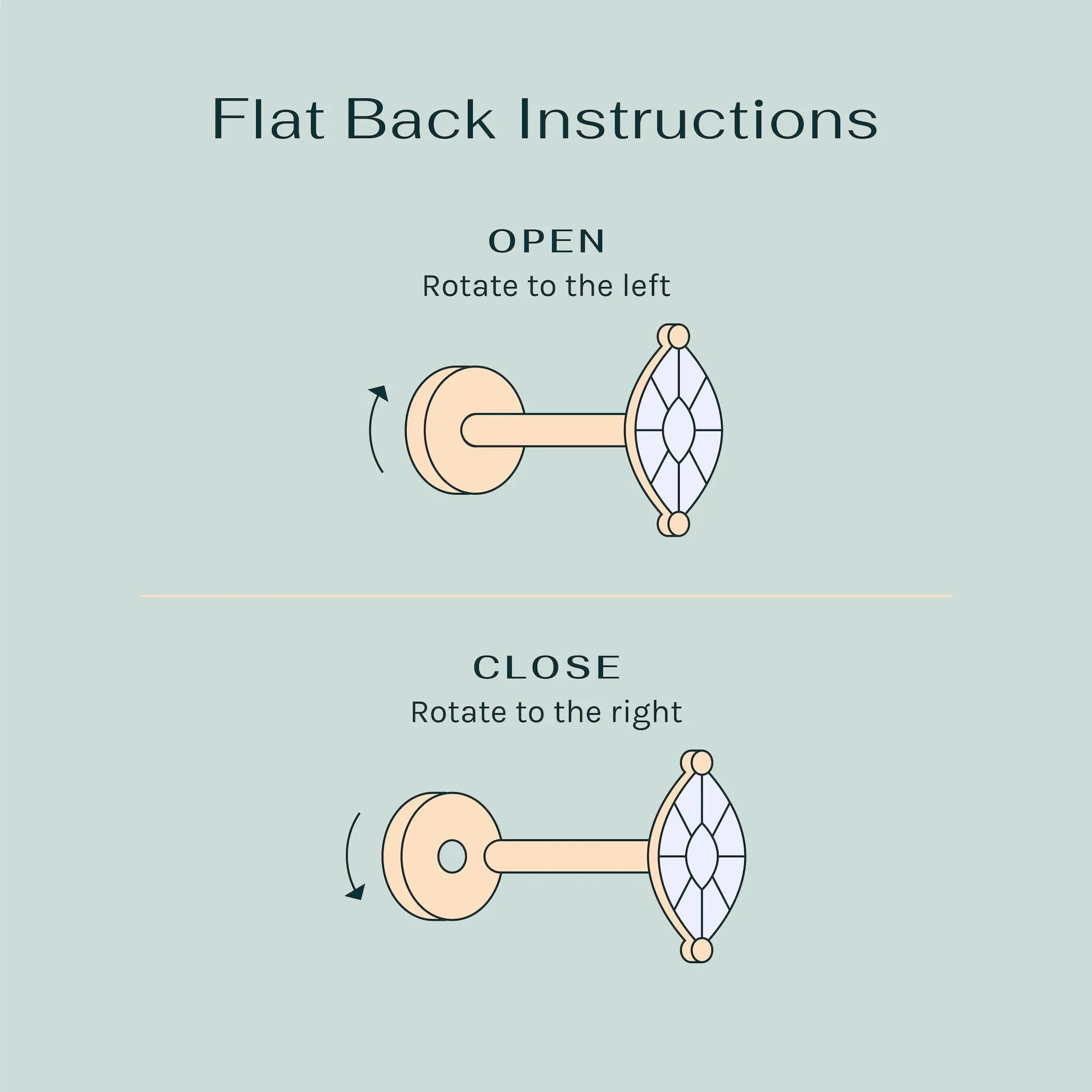 Small Sphere Screw Back Stud