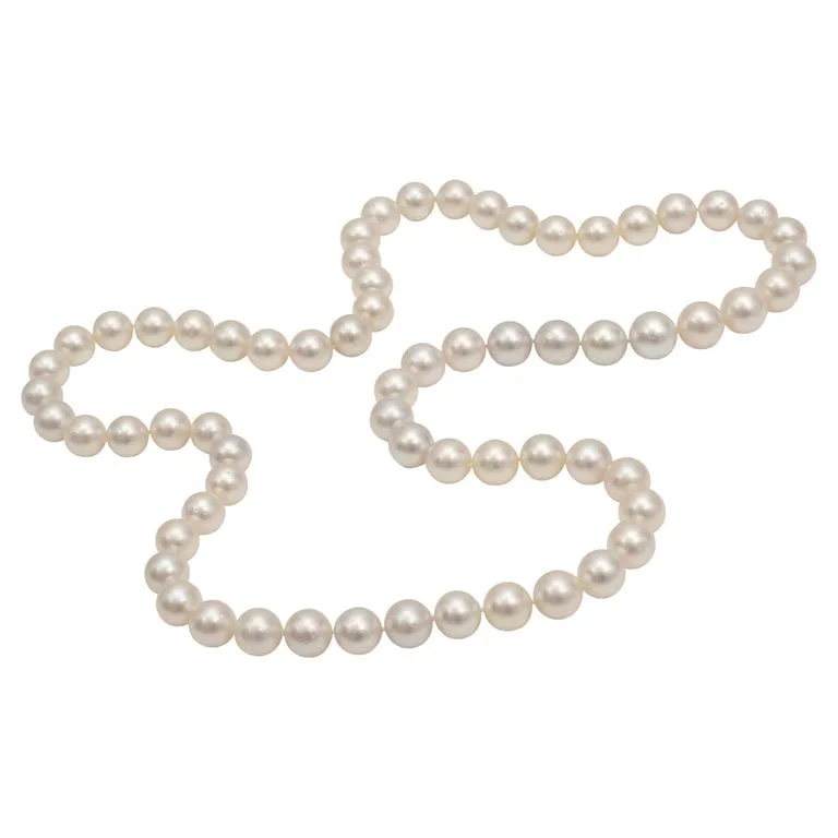 South Sea Pearl Necklace with Two Australian Solid Black Opal and Diamond Claps