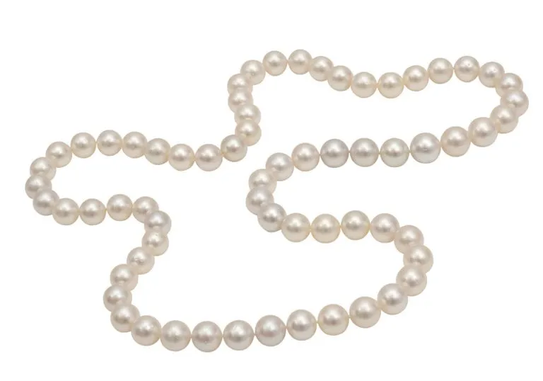South Sea Pearl Necklace with Two Australian Solid Black Opal and Diamond Claps