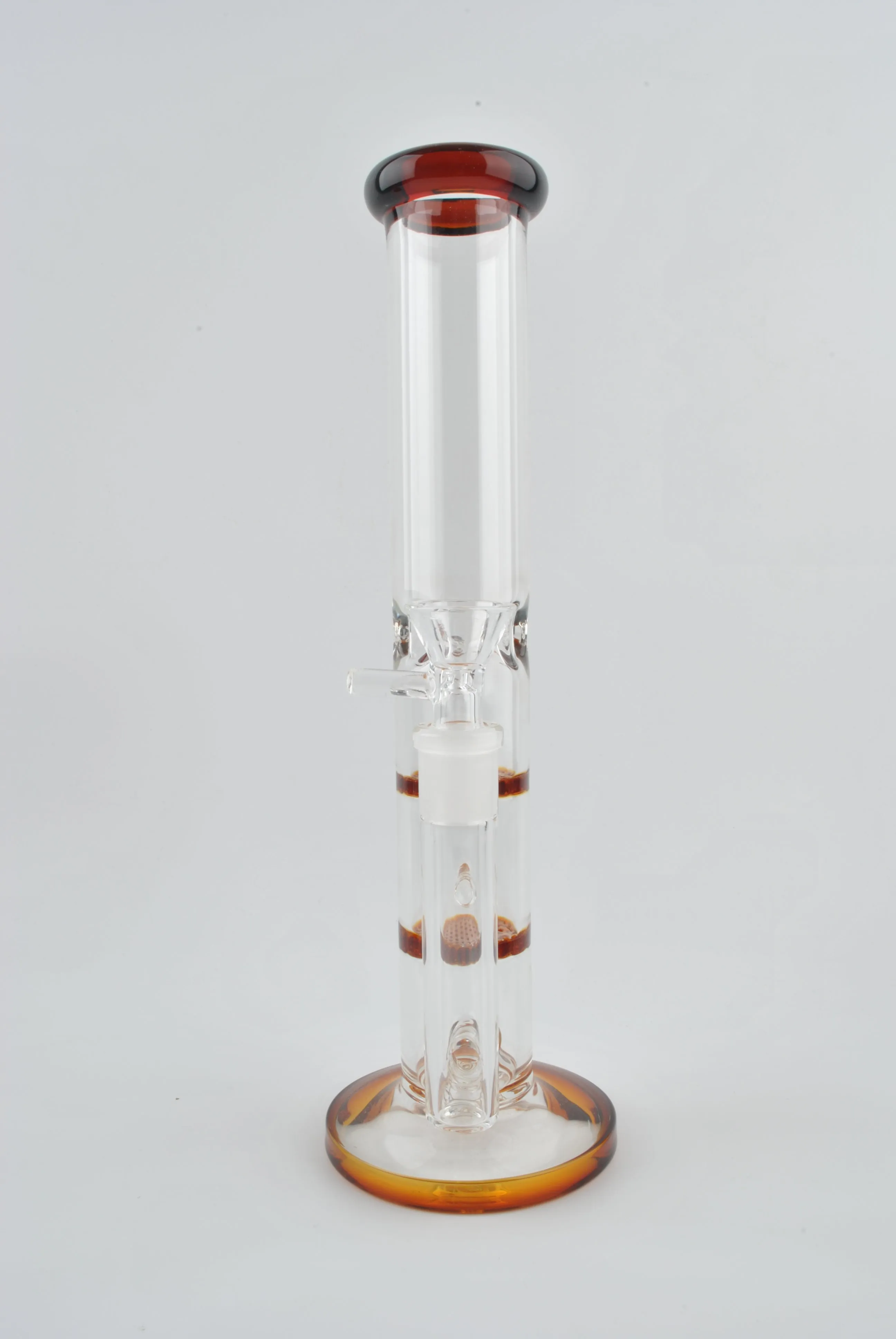 Stemless Double Honeycomb Perc - Amber